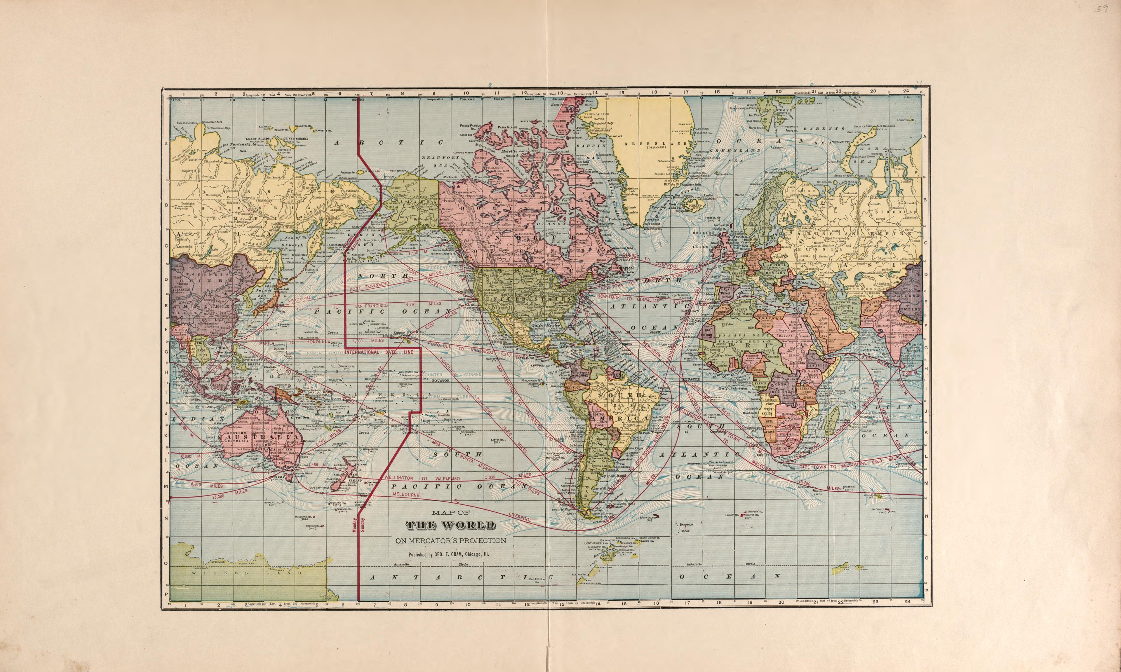 The World from Plat Book of Huron County, Michigan : Also Patron&