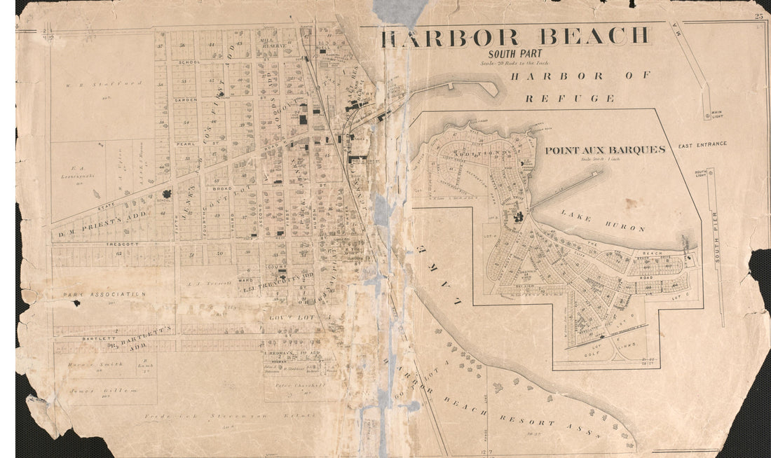 Harbor Beach--South Part from Plat Book of Huron County, Michigan : Also Patron&