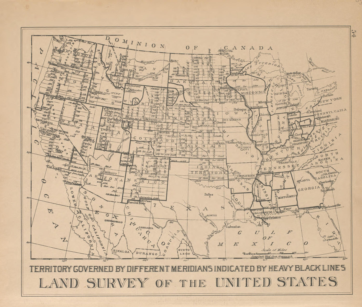 Land Survey of the United States from Plat Book of Huron County, Michigan : Also Patron&