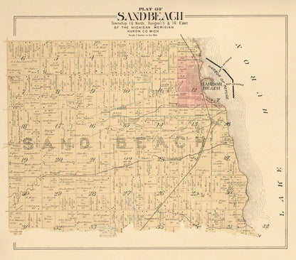 Sandbeach from Plat Book of Huron County, Michigan : Also Patron&