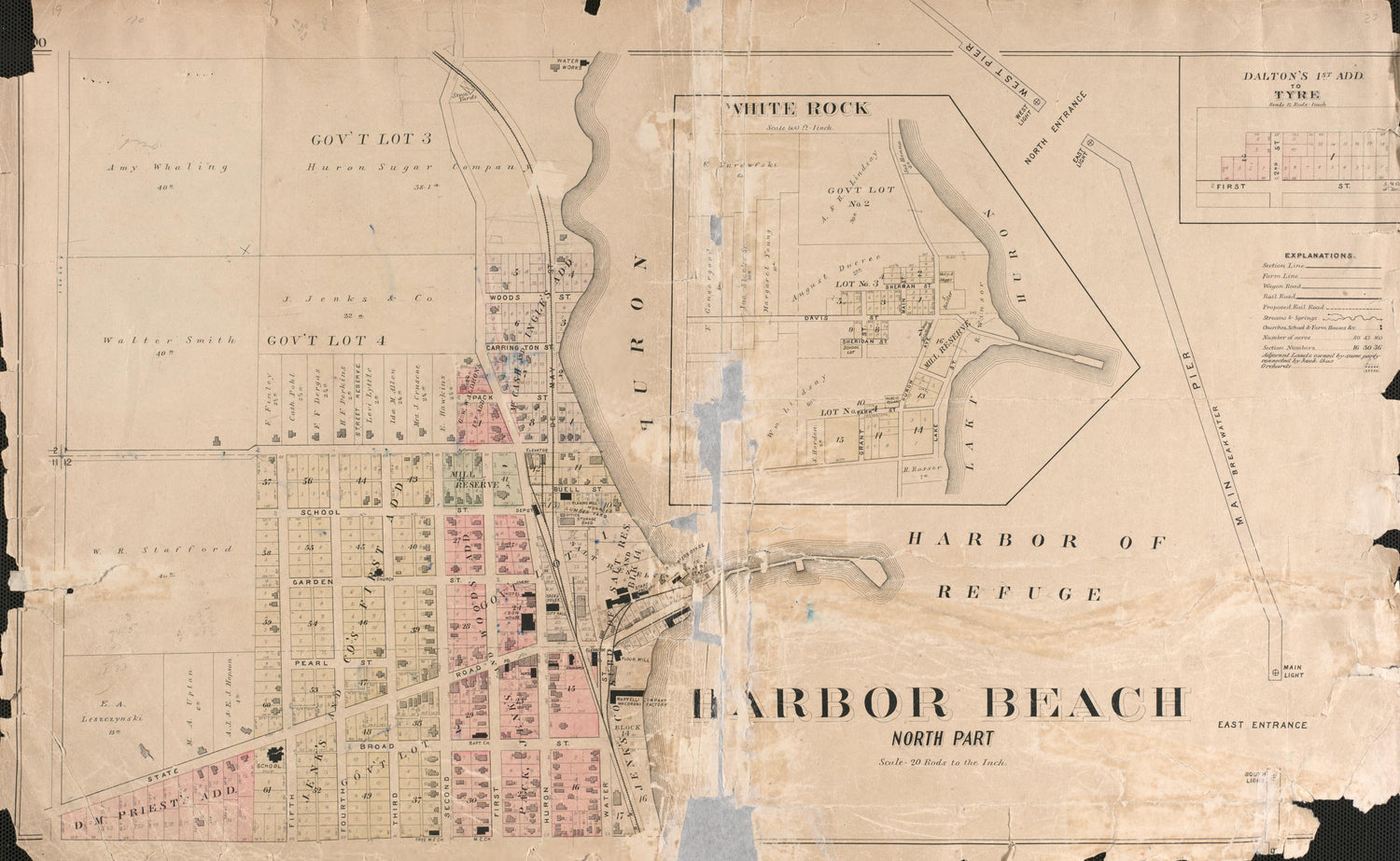 Harbor Beach from Plat Book of Huron County, Michigan : Also Patron&