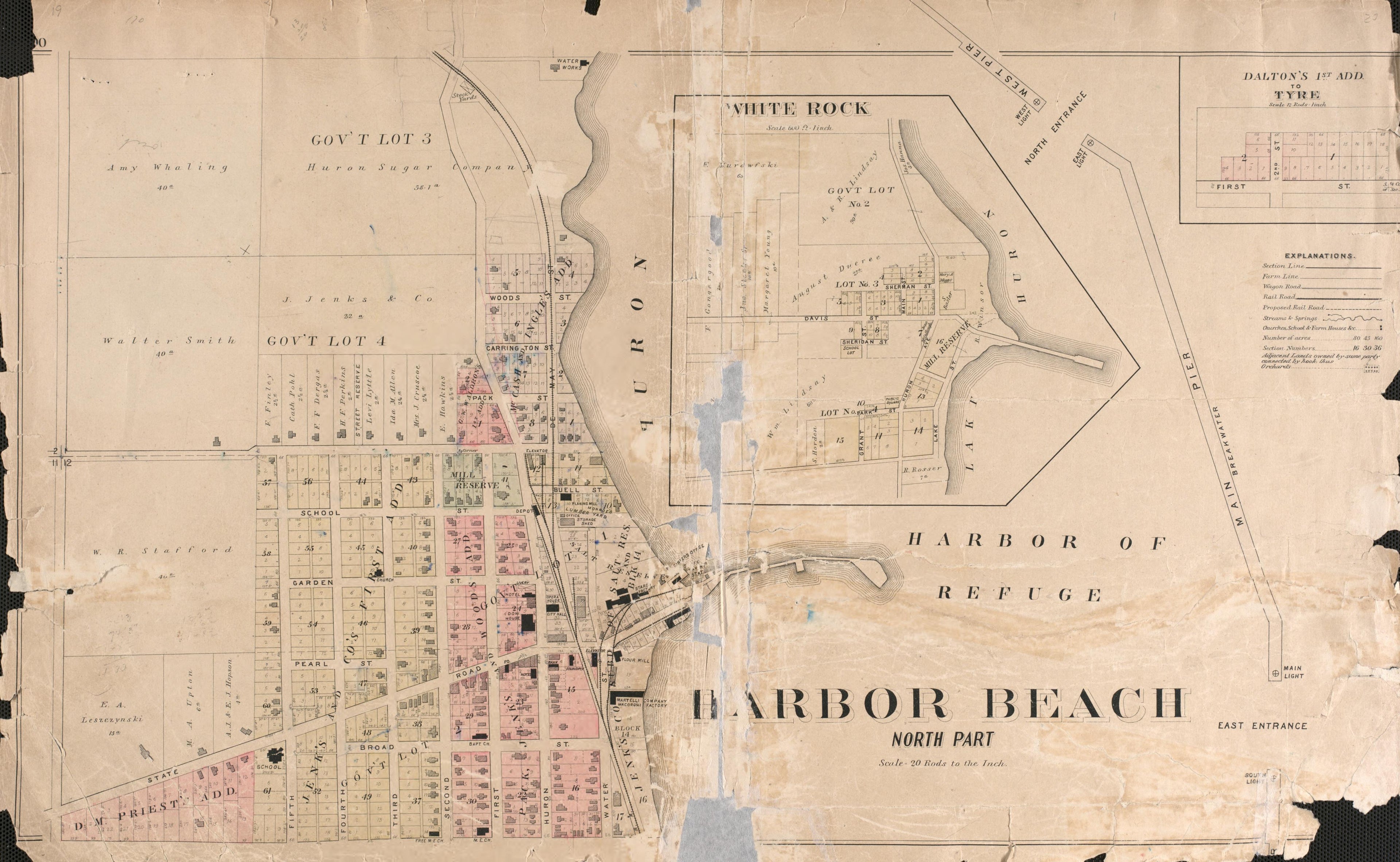 Harbor Beach from Plat Book of Huron County, Michigan : Also Patron&