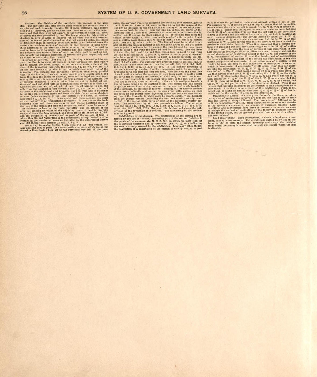 System of US Government Land Surveys--continued from Plat Book of Huron County, Michigan : Also Patron&
