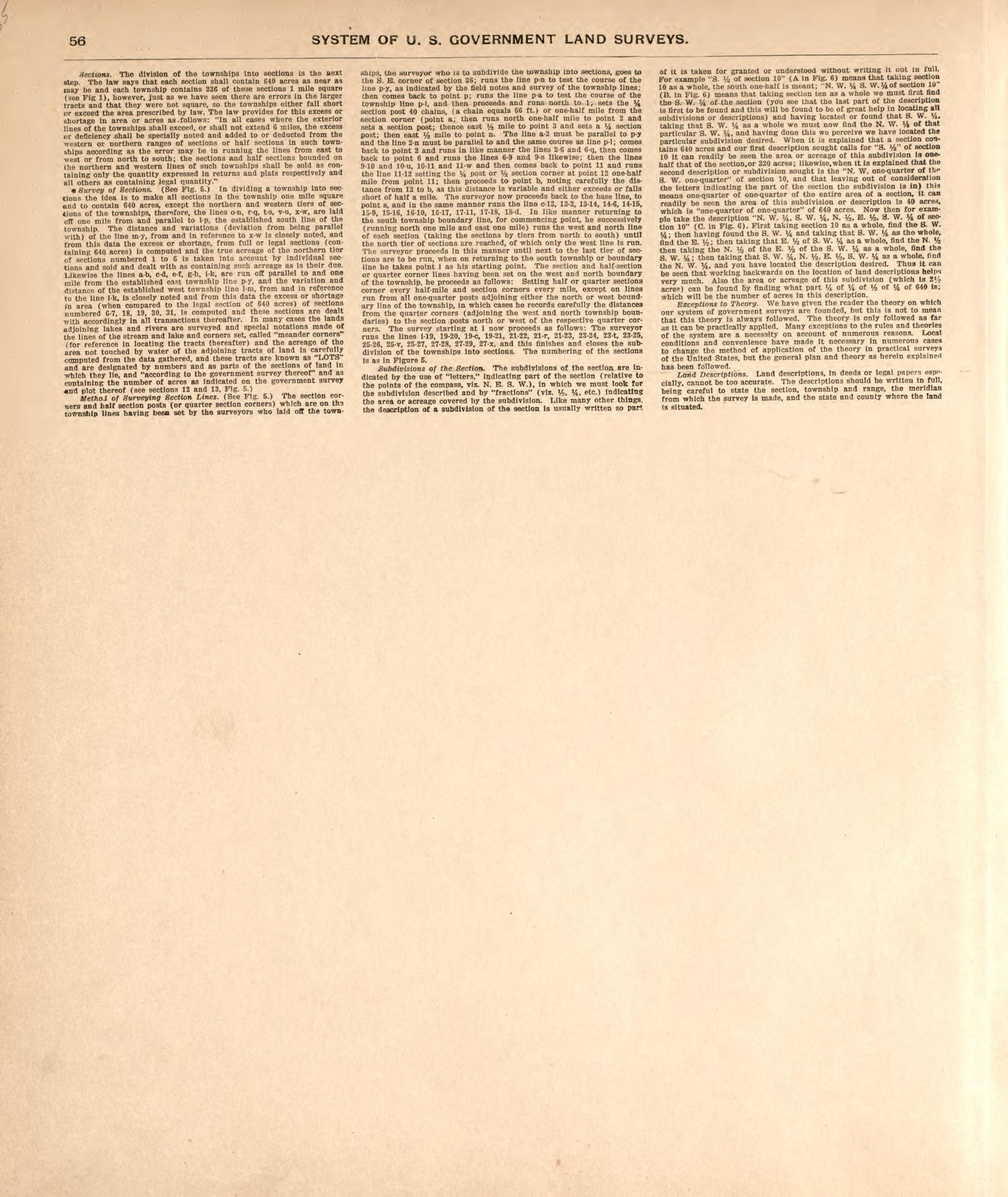 System of US Government Land Surveys--continued from Plat Book of Huron County, Michigan : Also Patron&