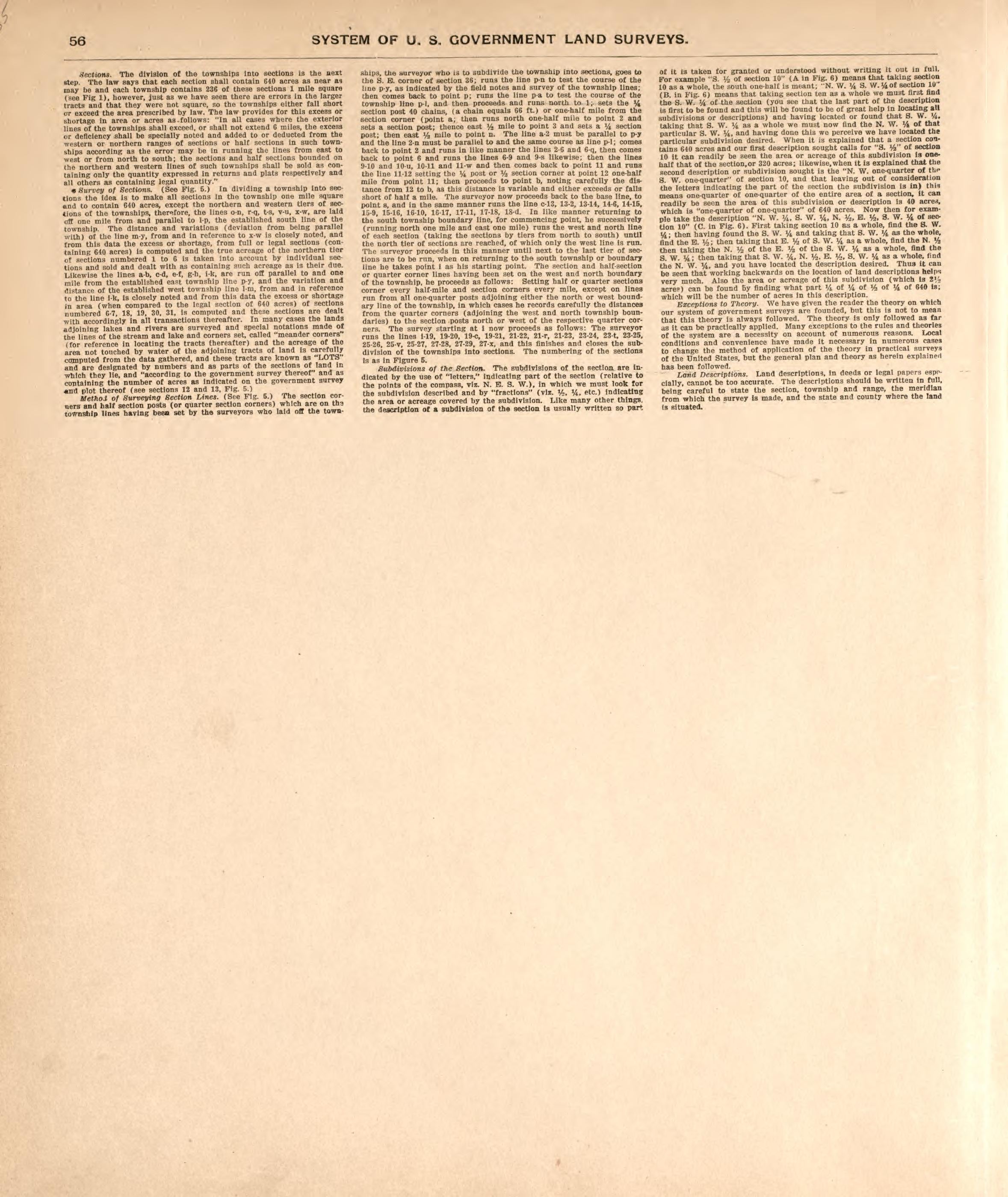 System of US Government Land Surveys--continued from Plat Book of Huron County, Michigan : Also Patron&