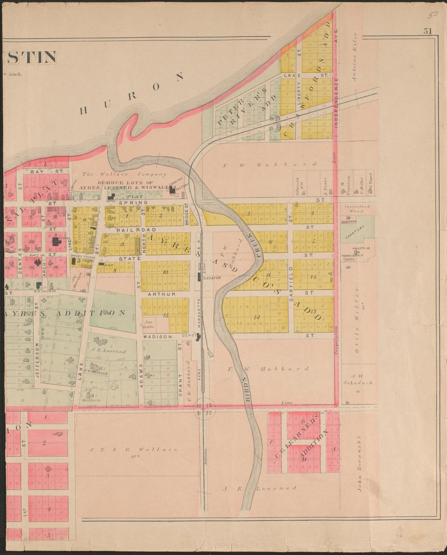 Port Austin-Second Part from Plat Book of Huron County, Michigan : Also Patron&