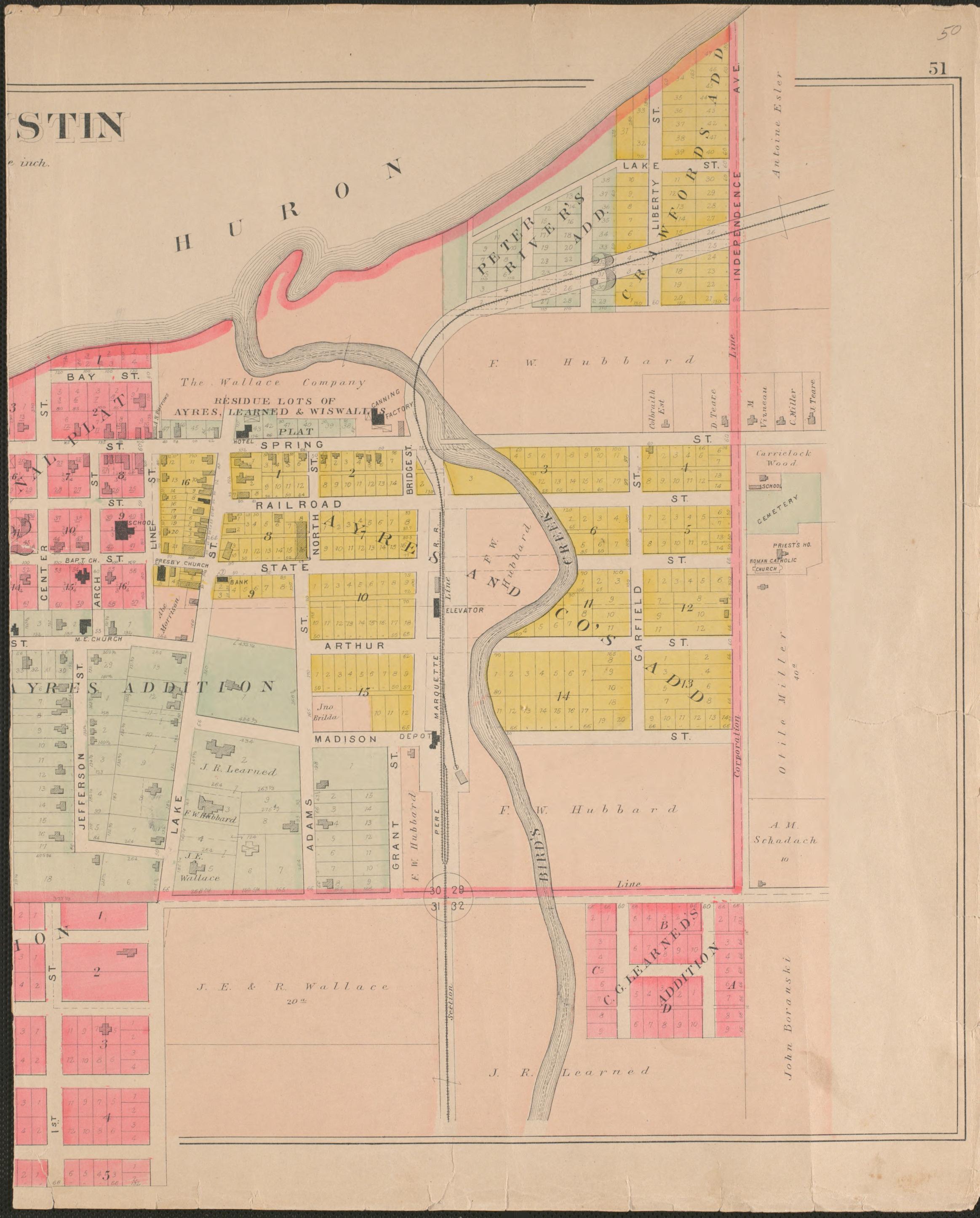 Port Austin-Second Part from Plat Book of Huron County, Michigan : Also Patron&