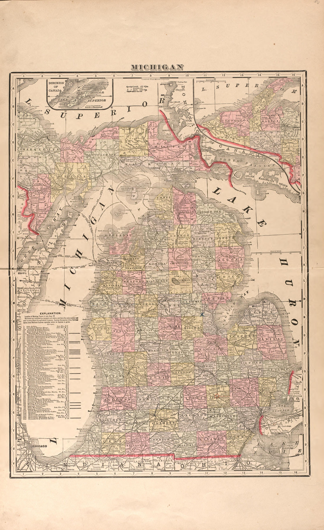 Michigan from Plat Book of Huron County, Michigan : Also Patron&