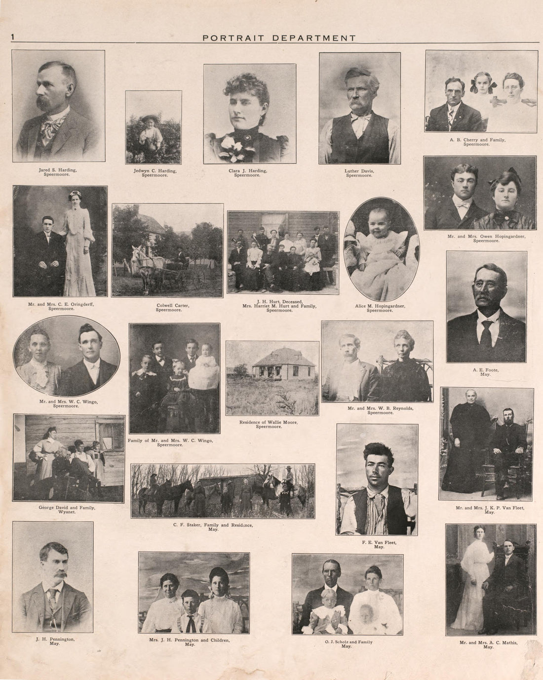 Portrait Section 3, P. 2 from Plat Book of Harper County, Oklahoma : Containing Maps of Villages, Cities and Townships of the County, and of the State, United States and World : Portraits of Representative Citizens and Leading … 1910 by Relic Map Company