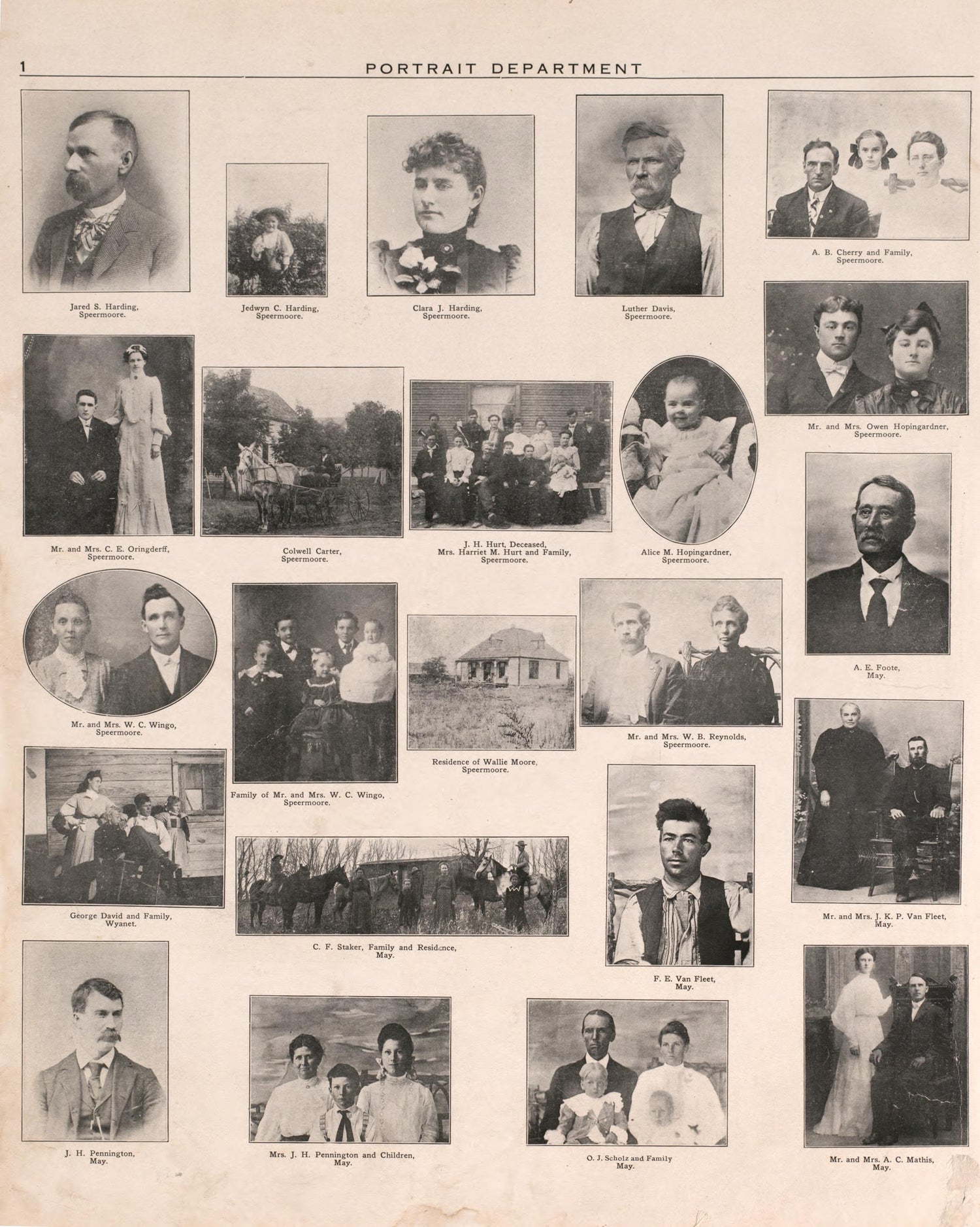 Portrait Section 3, P. 2 from Plat Book of Harper County, Oklahoma : Containing Maps of Villages, Cities and Townships of the County, and of the State, United States and World : Portraits of Representative Citizens and Leading … 1910 by Relic Map Company