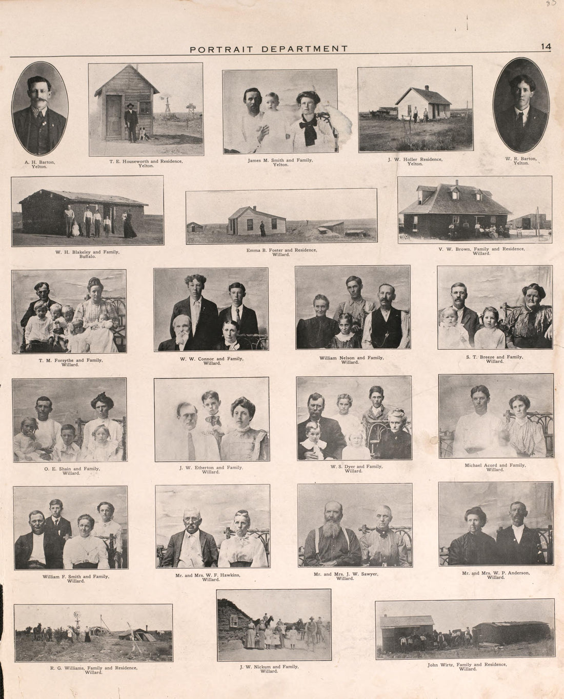 Portrait Section 3 from Plat Book of Harper County, Oklahoma : Containing Maps of Villages, Cities and Townships of the County, and of the State, United States and World : Portraits of Representative Citizens and Leading … 1910 by Relic Map Company