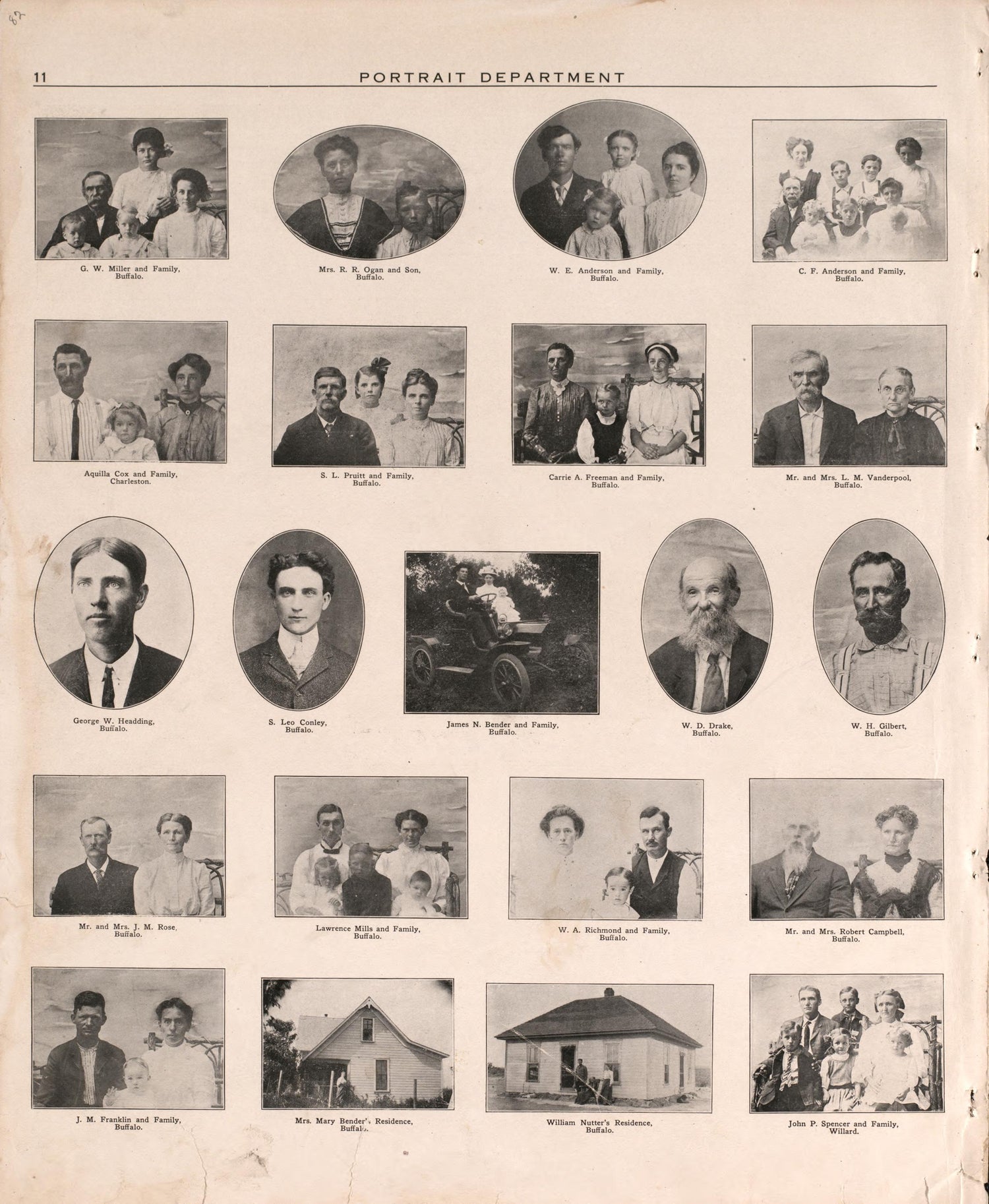 Portrait Section 3, P. 11 from Plat Book of Harper County, Oklahoma : Containing Maps of Villages, Cities and Townships of the County, and of the State, United States and World : Portraits of Representative Citizens and Leading … 1910 by Relic Map Company