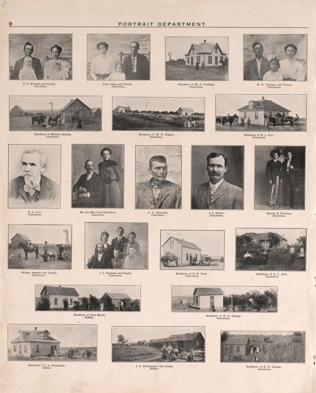 Portrait Section 3, P. 10 from Plat Book of Harper County, Oklahoma : Containing Maps of Villages, Cities and Townships of the County, and of the State, United States and World : Portraits of Representative Citizens and Leading … 1910 by Relic Map Company
