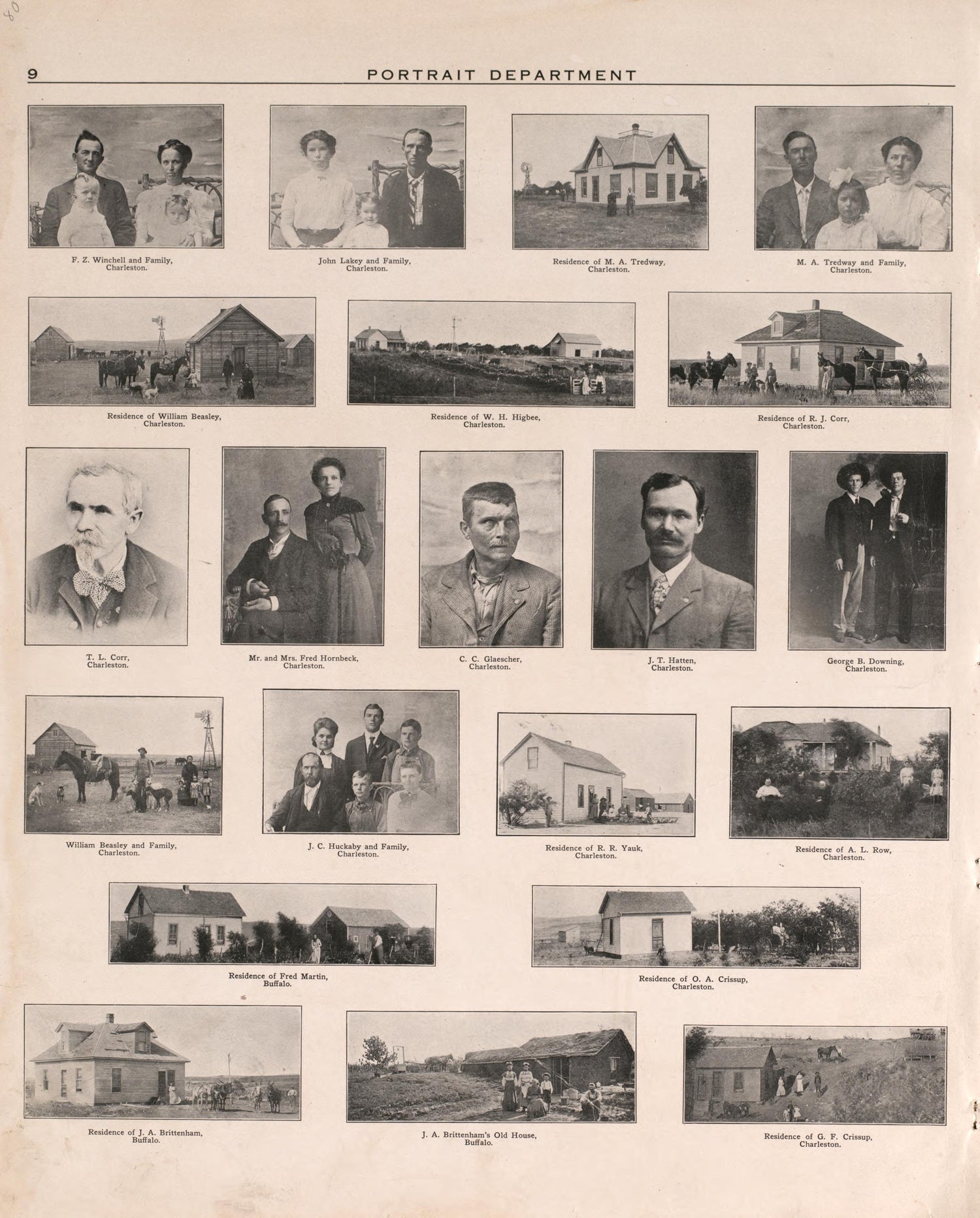 Portrait Section 3, P. 10 from Plat Book of Harper County, Oklahoma : Containing Maps of Villages, Cities and Townships of the County, and of the State, United States and World : Portraits of Representative Citizens and Leading … 1910 by Relic Map Company