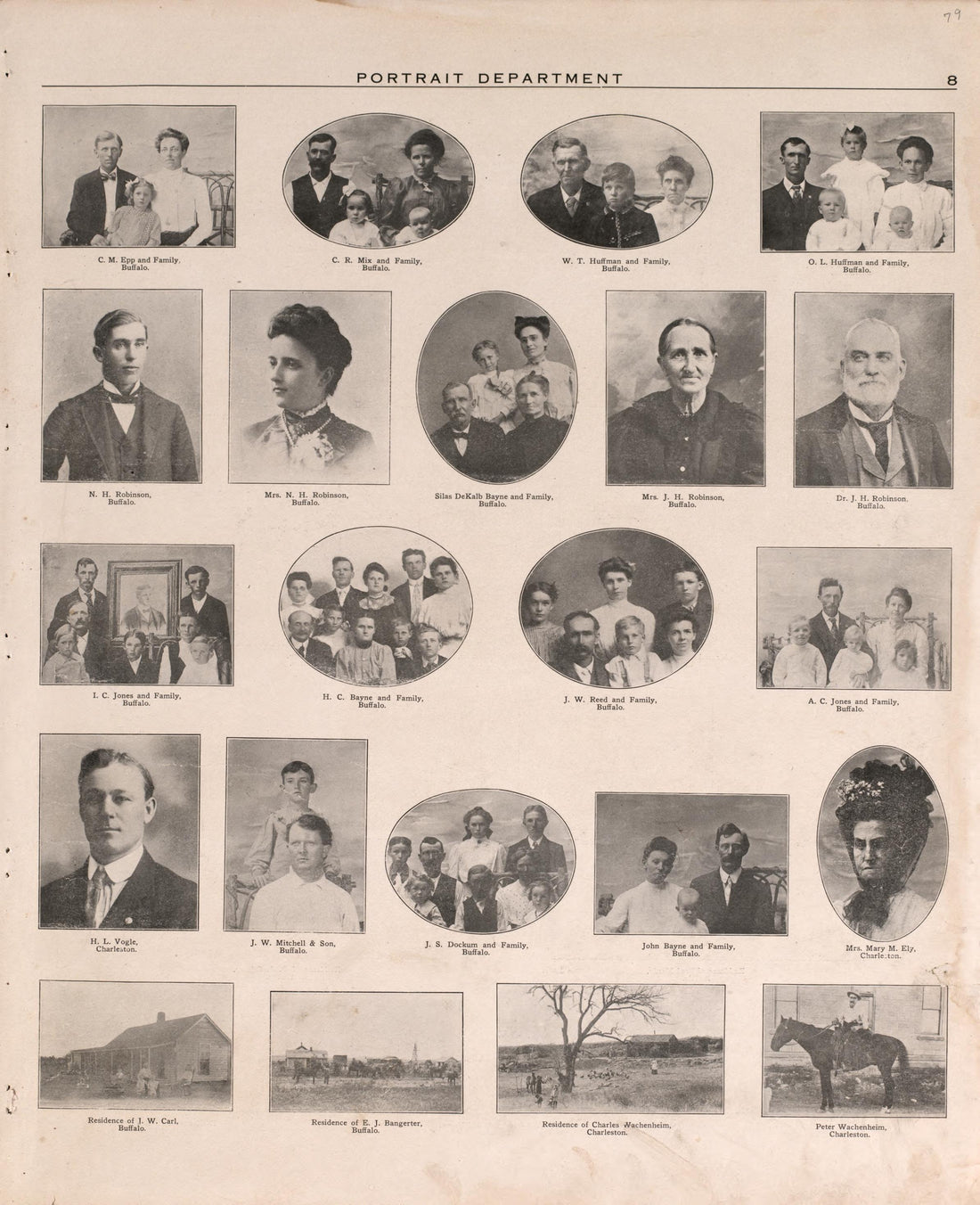 Portrait Section 3, P. 9 from Plat Book of Harper County, Oklahoma : Containing Maps of Villages, Cities and Townships of the County, and of the State, United States and World : Portraits of Representative Citizens and Leading … 1910 by Relic Map Company