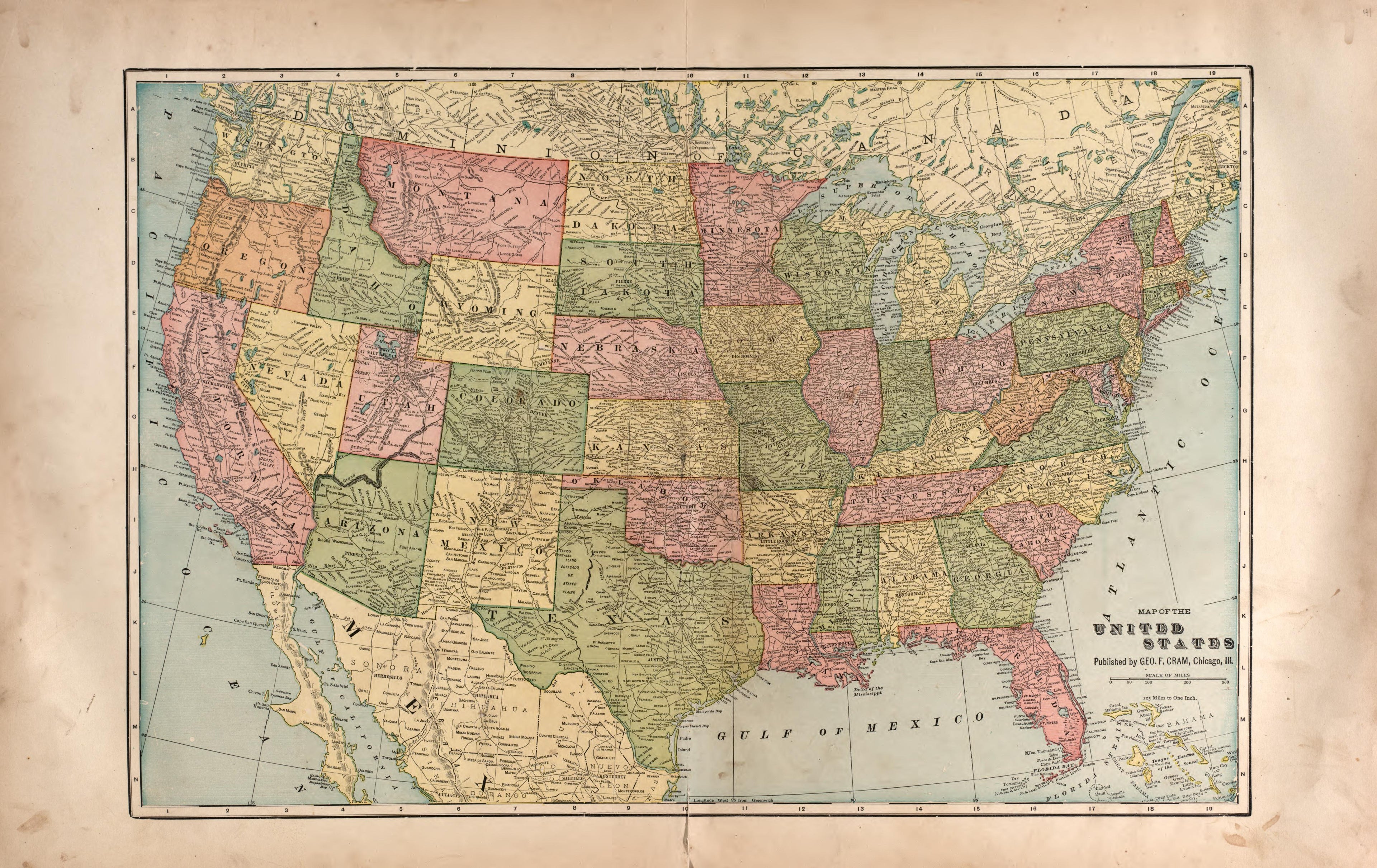 United States from Plat Book of Harper County, Oklahoma : Containing Maps of Villages, Cities and Townships of the County, and of the State, United States and World : Portraits of Representative Citizens and Leading … 1910 by Relic Map Company