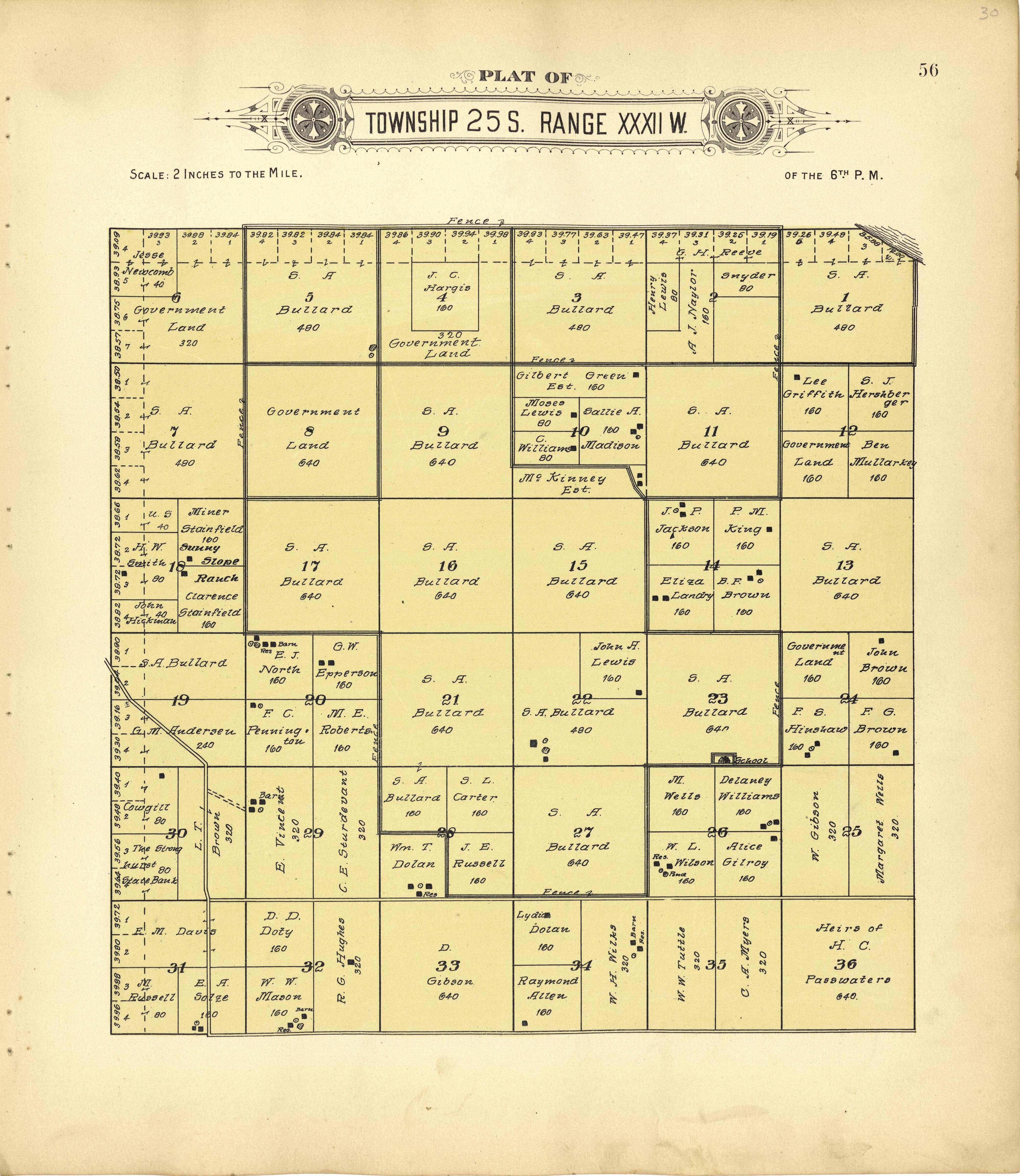 This old map of Finney County, Kansas,  was created by Western Publishing Co. (Ashland, Kan.) in 1911