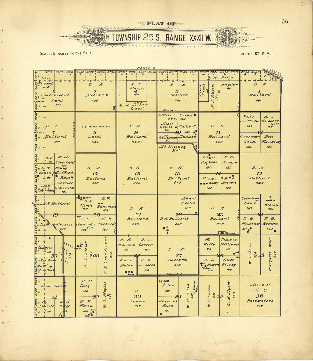 This old map of Finney County, Kansas,  was created by Western Publishing Co. (Ashland, Kan.) in 1911