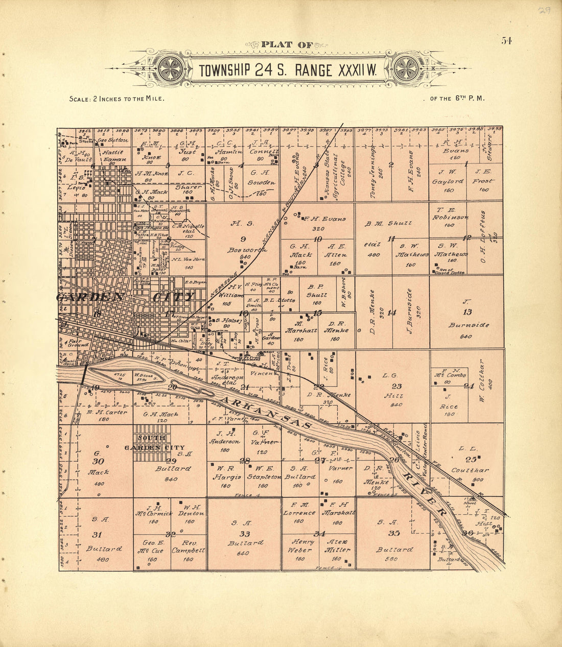 This old map of Finney County, Kansas,  was created by Western Publishing Co. (Ashland, Kan.) in 1911