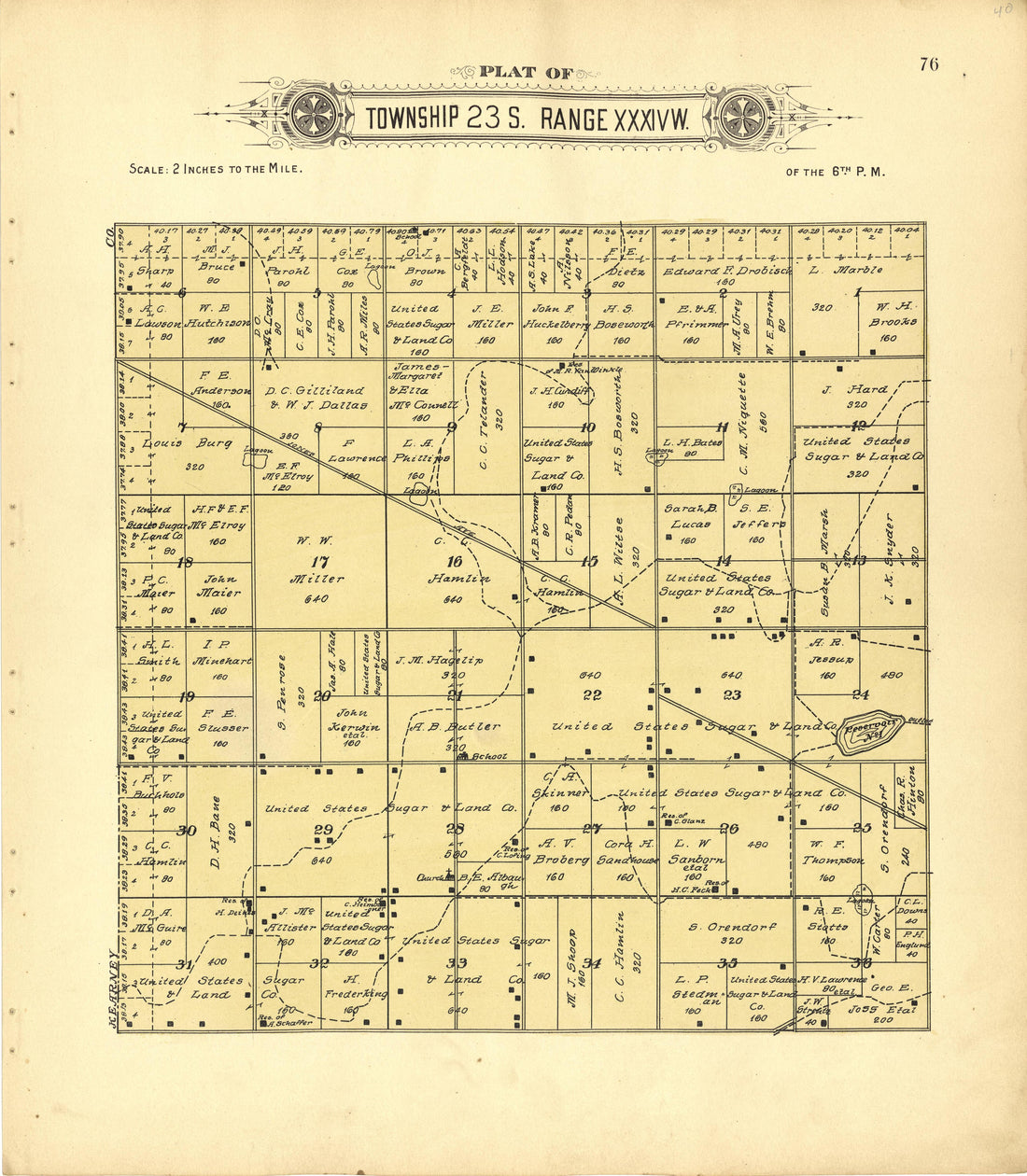This old map of Finney County, Kansas,  was created by Western Publishing Co. (Ashland, Kan.) in 1911