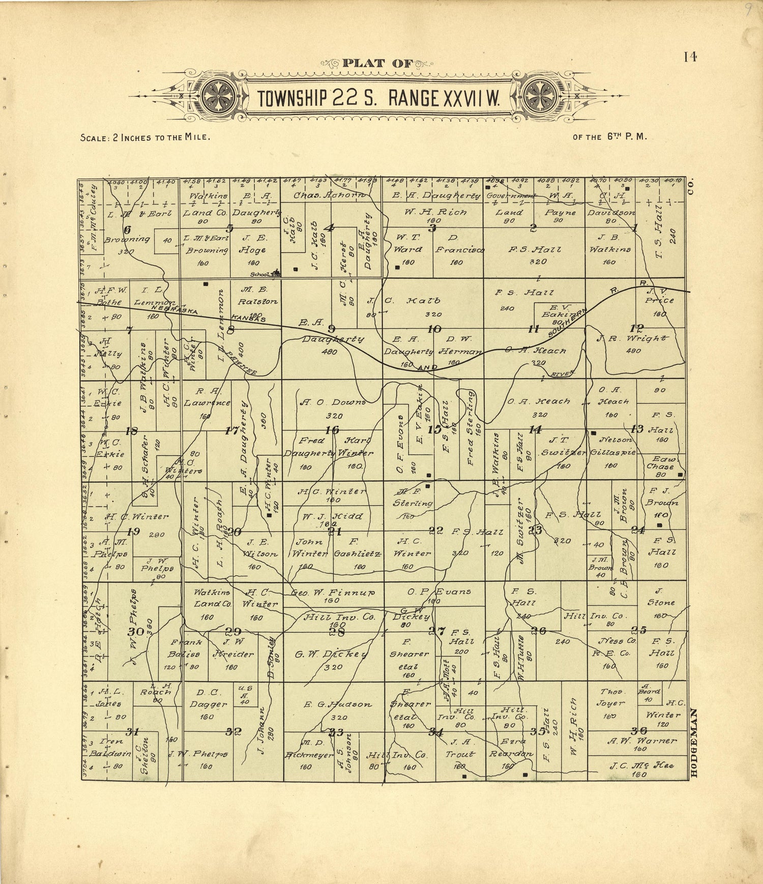 This old map of Finney County, Kansas,  was created by Western Publishing Co. (Ashland, Kan.) in 1911