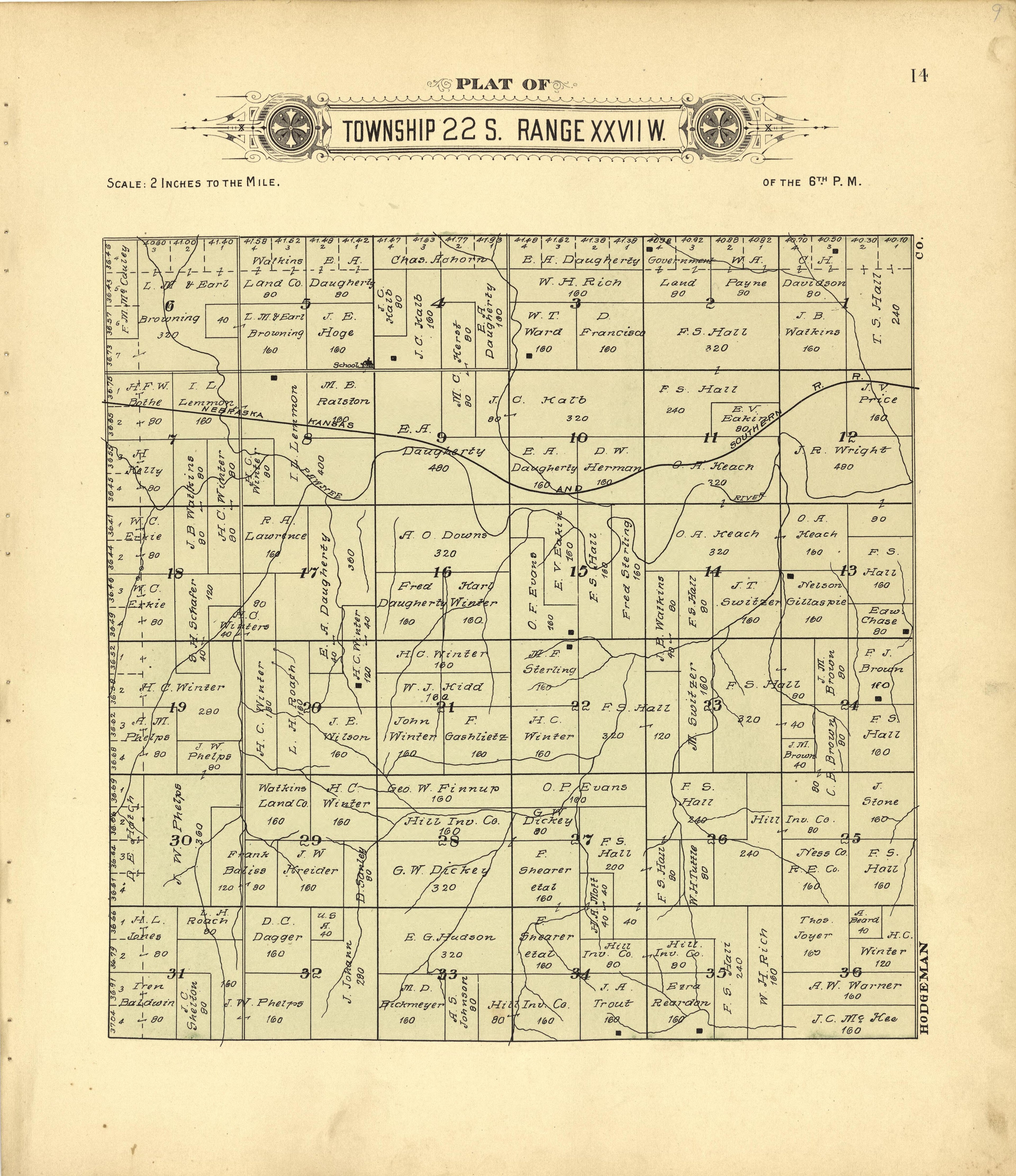 This old map of Finney County, Kansas,  was created by Western Publishing Co. (Ashland, Kan.) in 1911