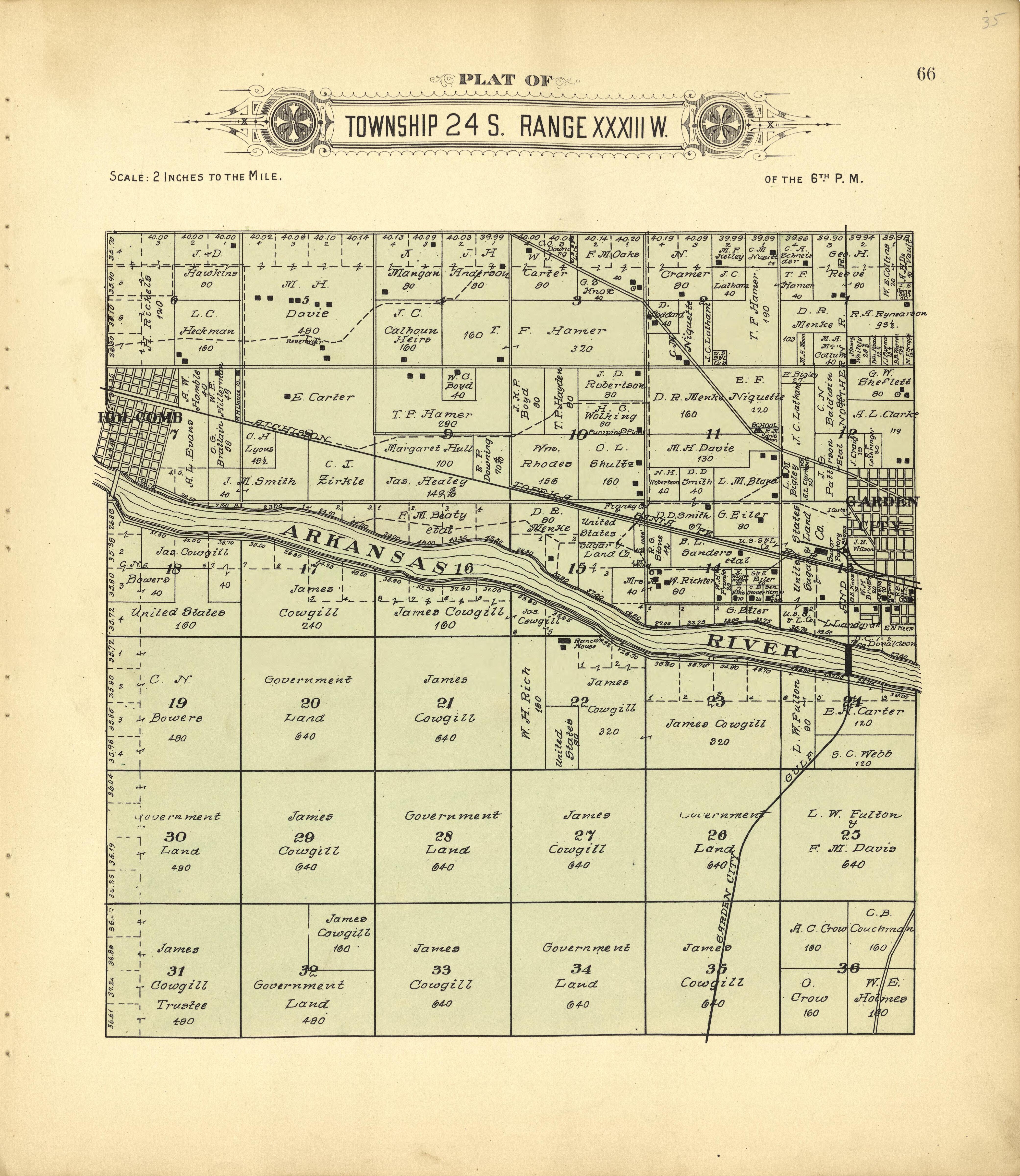 This old map of Finney County, Kansas,  was created by Western Publishing Co. (Ashland, Kan.) in 1911