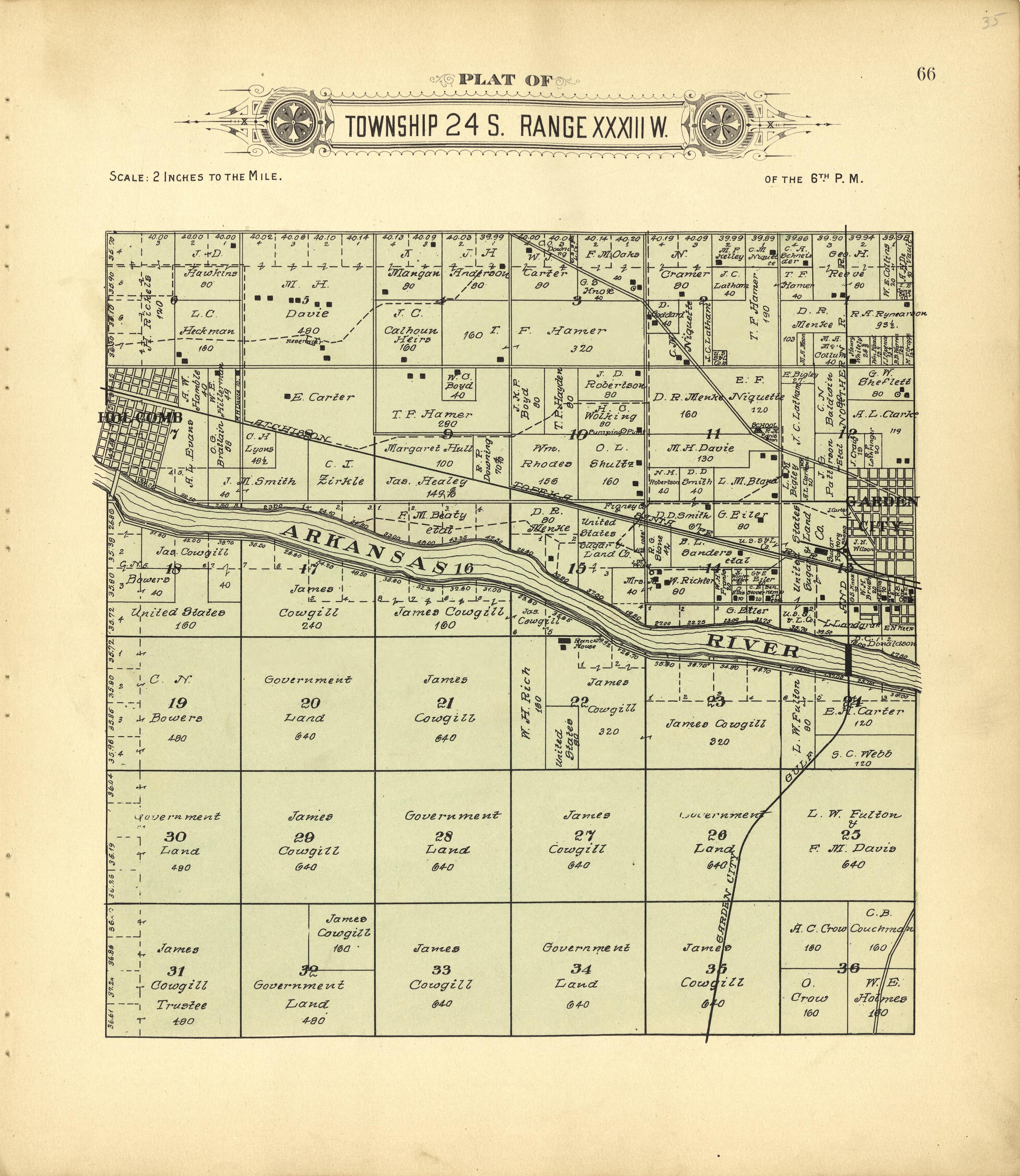 This old map of Finney County, Kansas,  was created by Western Publishing Co. (Ashland, Kan.) in 1911