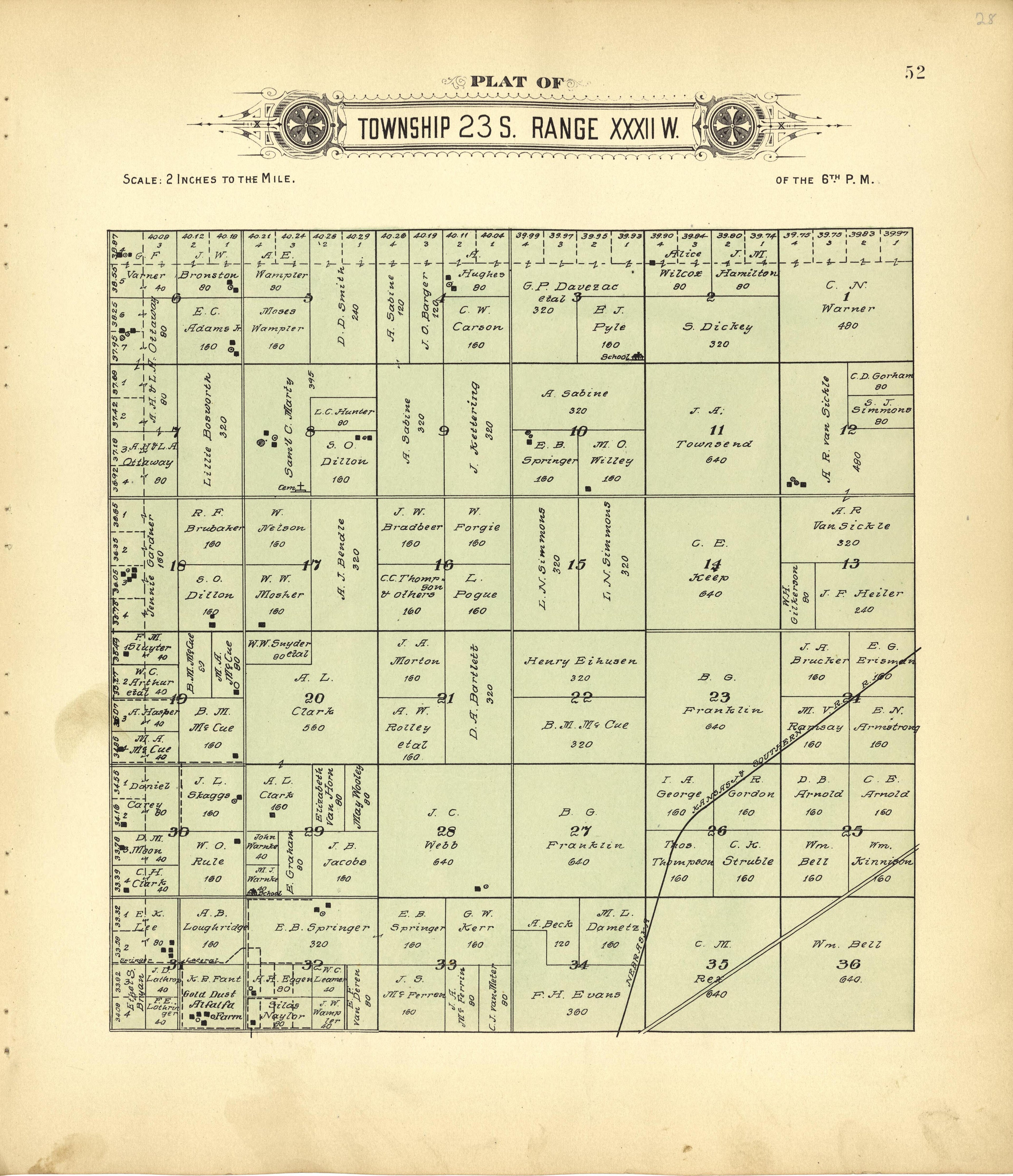 This old map of Finney County, Kansas,  was created by Western Publishing Co. (Ashland, Kan.) in 1911