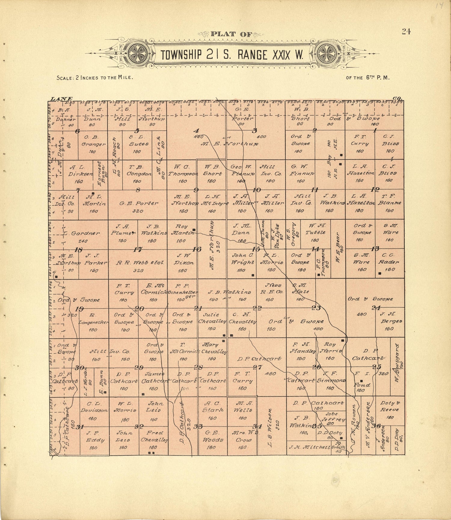 This old map of Finney County, Kansas,  was created by Western Publishing Co. (Ashland, Kan.) in 1911