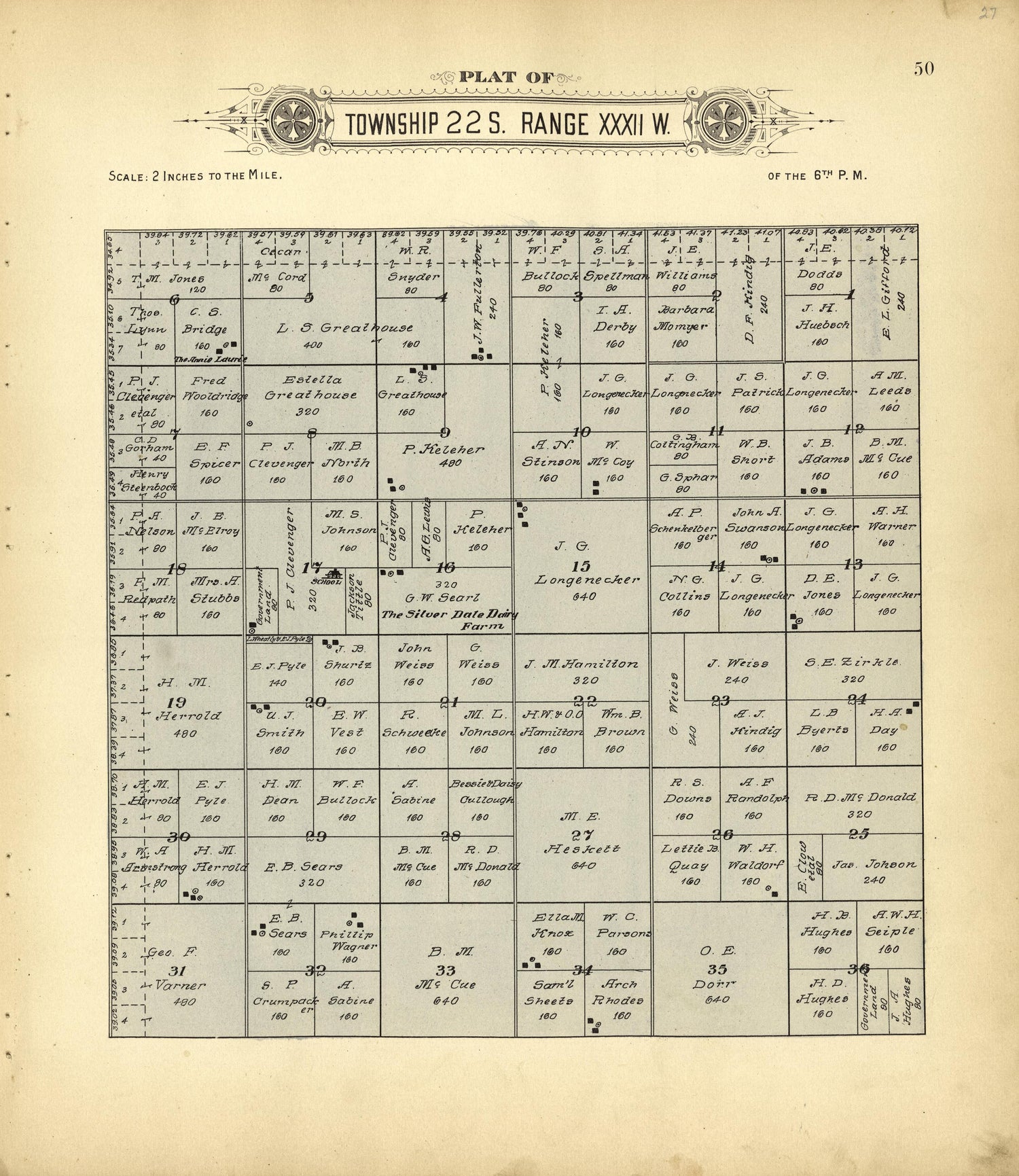 This old map of Finney County, Kansas,  was created by Western Publishing Co. (Ashland, Kan.) in 1911
