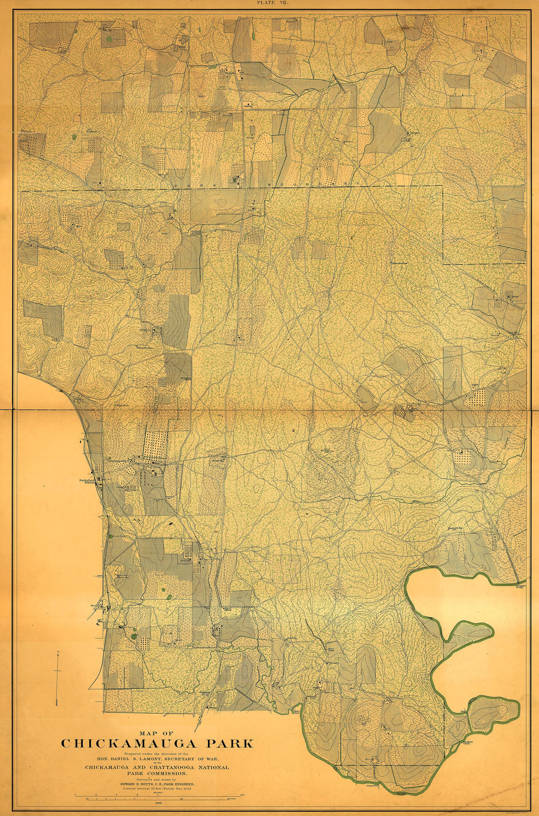 This old map of Chattanooga, Chickamauga, Georgia, Tennessee,  was created by United States. Chickamauga and Chattanooga National Park Commission in 1896