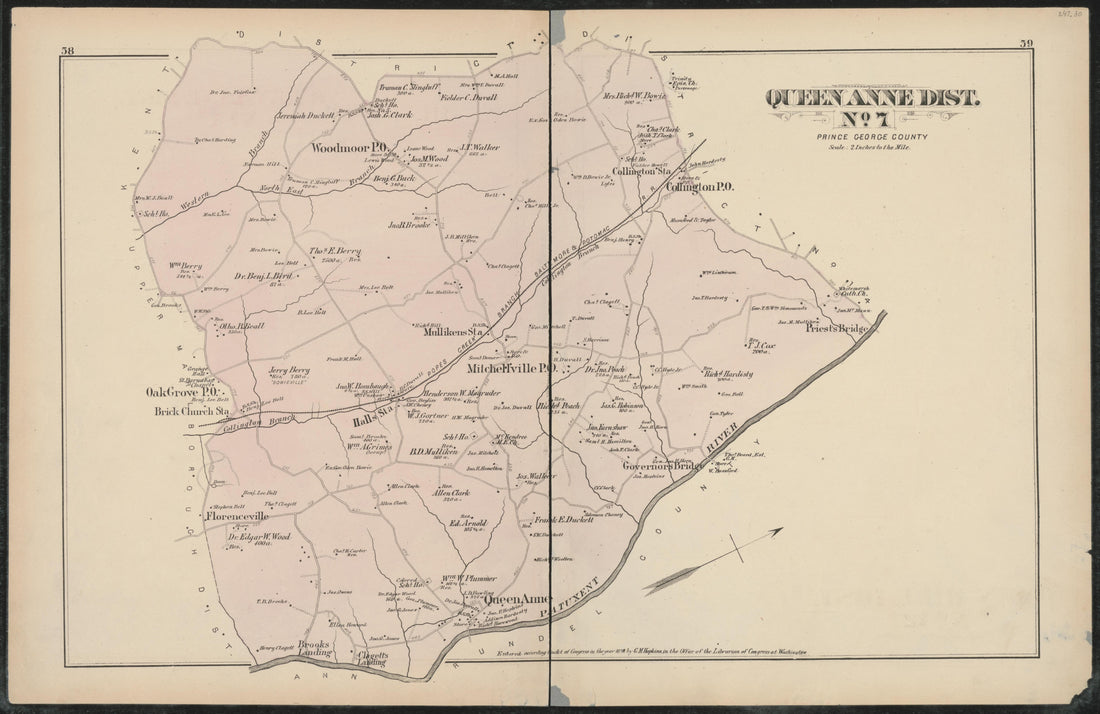 Image 40 of Atlas of Fifteen Miles Around Washington, Including the Counties of Fairfax and Alexandria, Virginia (maps Only) from Atlas of Fifteen Miles Around Washington, Including the Counties of Fairfax and Alexandria, Virginia 1879 by Relic Map Company