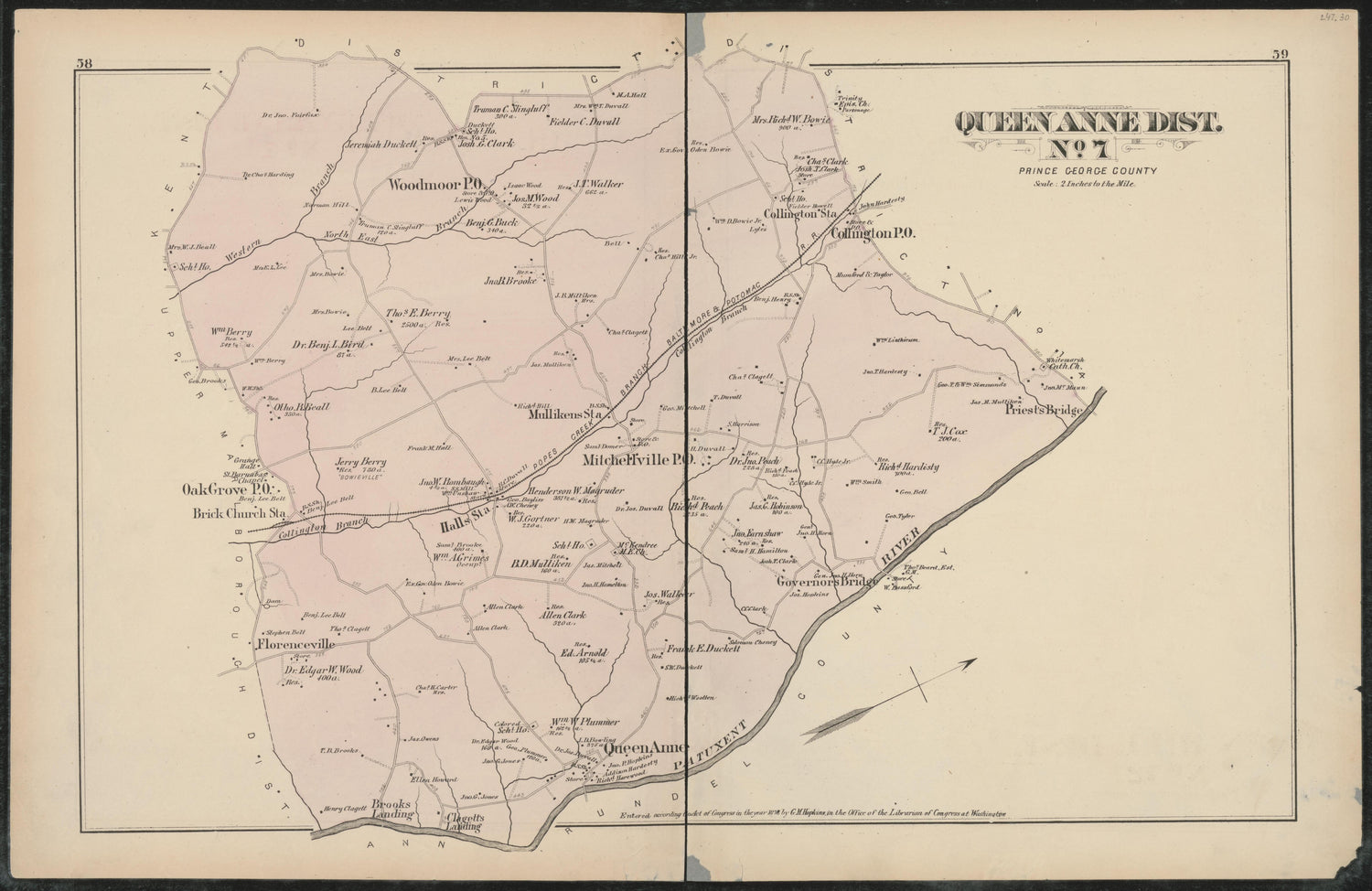 Image 40 of Atlas of Fifteen Miles Around Washington, Including the Counties of Fairfax and Alexandria, Virginia (maps Only) from Atlas of Fifteen Miles Around Washington, Including the Counties of Fairfax and Alexandria, Virginia 1879 by Relic Map Company