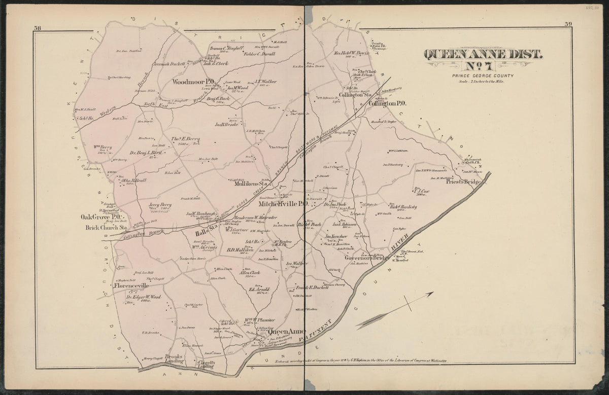 Image 40 of Atlas of Fifteen Miles Around Washington, Including the Counties of Fairfax and Alexandria, Virginia (maps Only) from Atlas of Fifteen Miles Around Washington, Including the Counties of Fairfax and Alexandria, Virginia 1879 by Relic Map Company