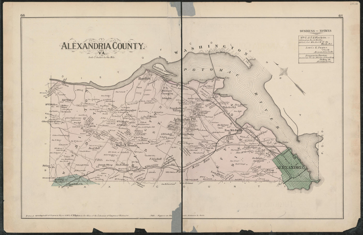 Image 46 of Atlas of Fifteen Miles Around Washington, Including the Counties of Fairfax and Alexandria, Virginia (maps Only) from Atlas of Fifteen Miles Around Washington, Including the Counties of Fairfax and Alexandria, Virginia 1879 by Relic Map Company