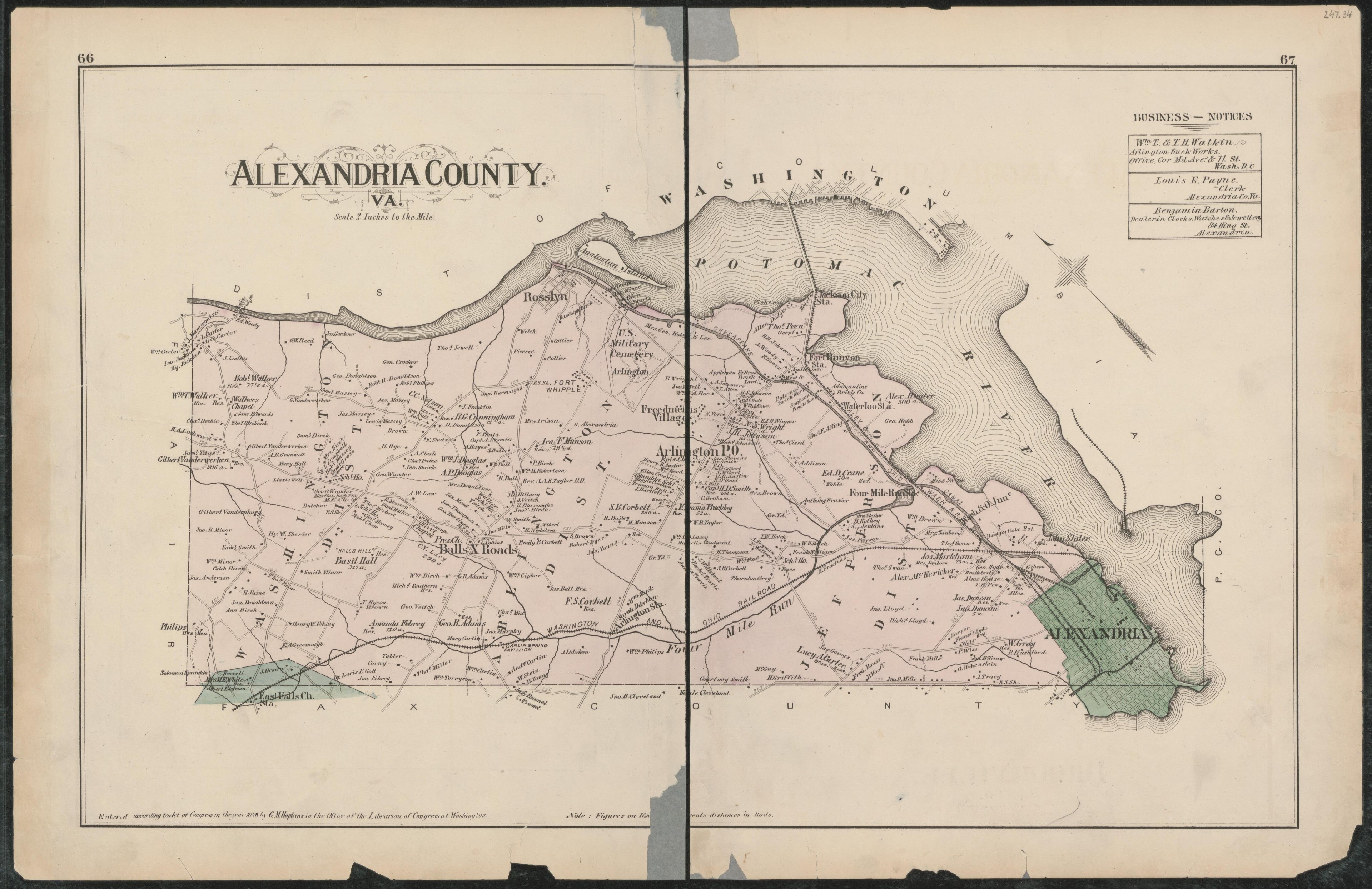 Image 46 of Atlas of Fifteen Miles Around Washington, Including the Counties of Fairfax and Alexandria, Virginia (maps Only) from Atlas of Fifteen Miles Around Washington, Including the Counties of Fairfax and Alexandria, Virginia 1879 by Relic Map Company