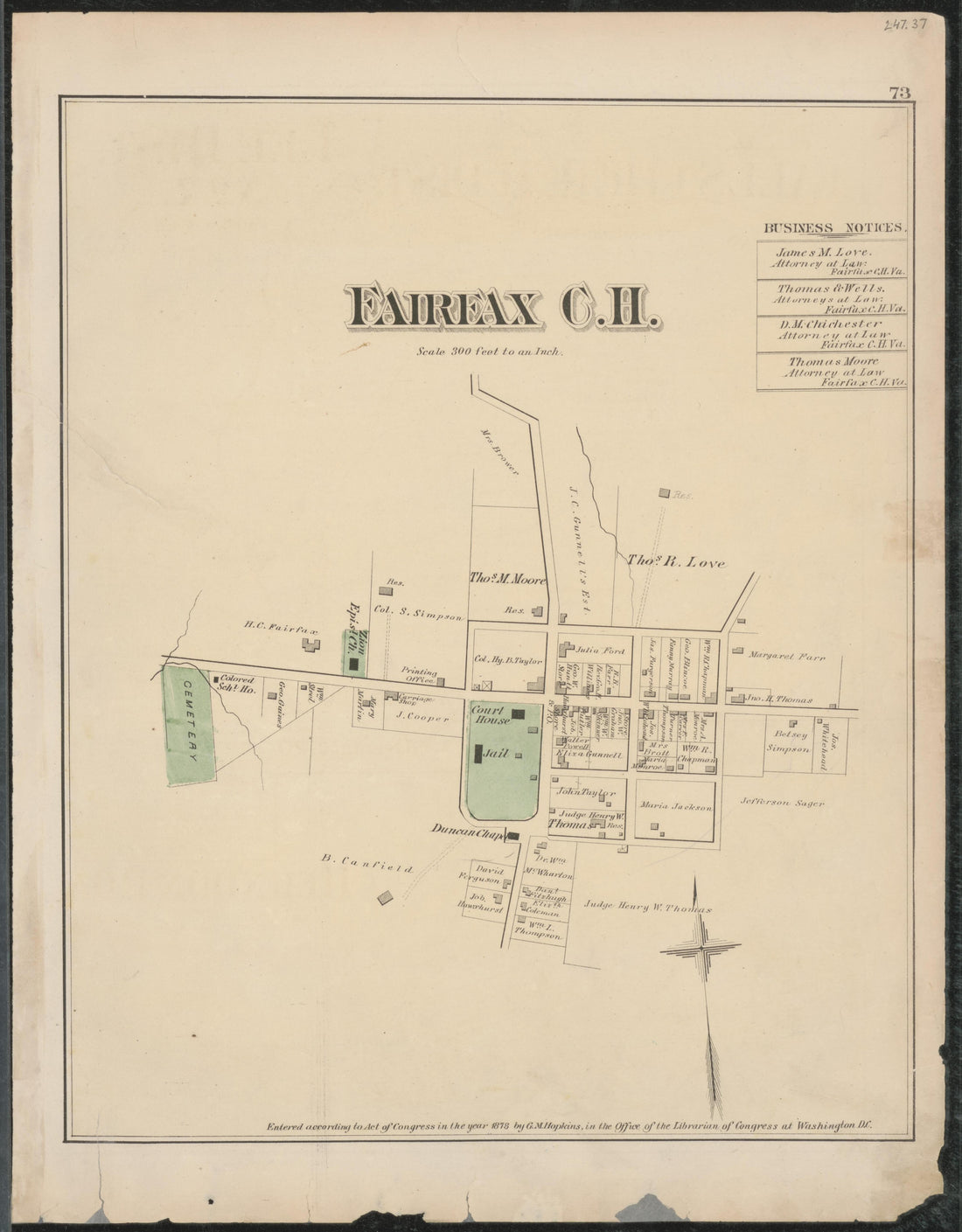 Image 50 of Atlas of Fifteen Miles Around Washington, Including the Counties of Fairfax and Alexandria, Virginia (maps Only) from Atlas of Fifteen Miles Around Washington, Including the Counties of Fairfax and Alexandria, Virginia 1879 by Relic Map Company