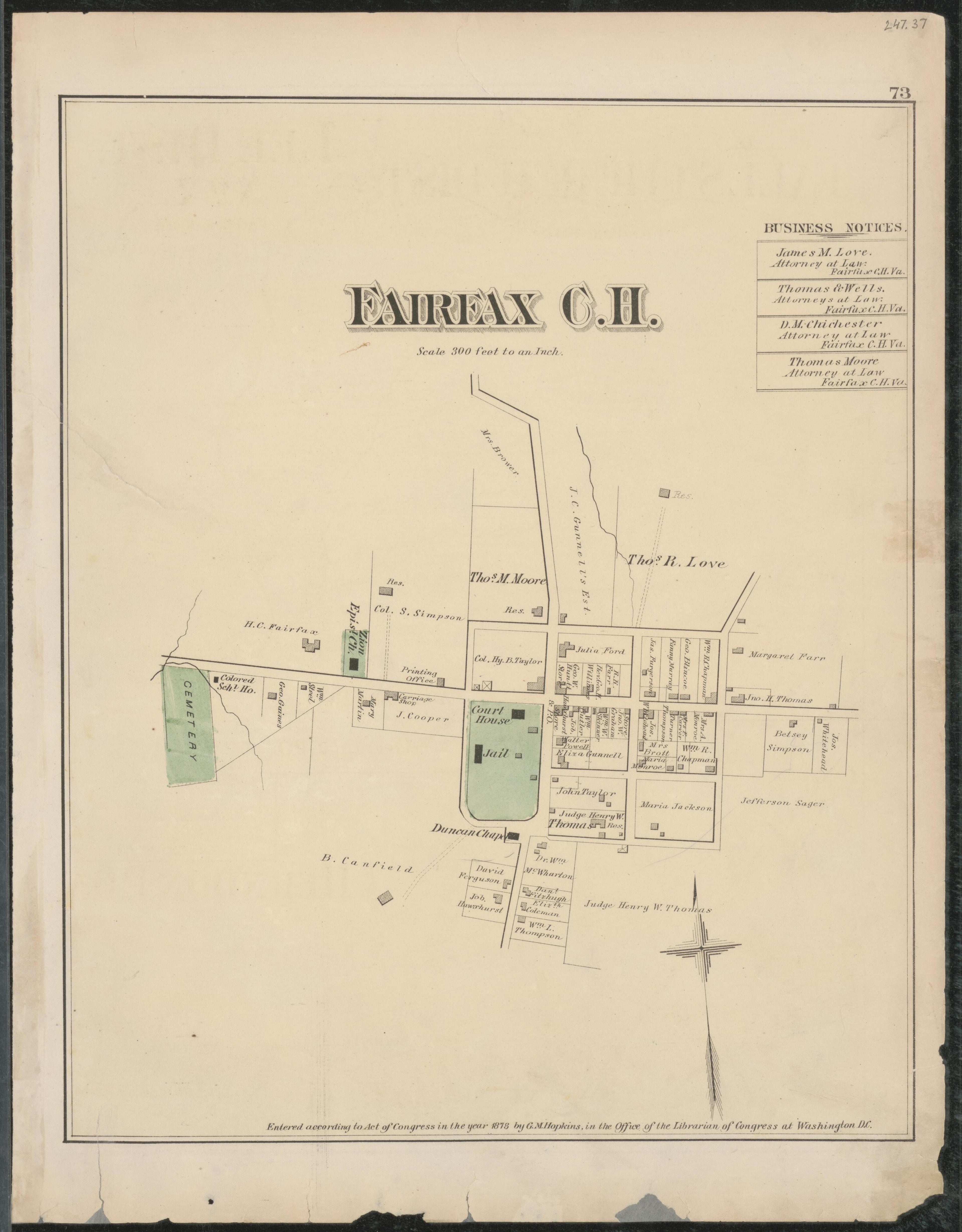 Image 50 of Atlas of Fifteen Miles Around Washington, Including the Counties of Fairfax and Alexandria, Virginia (maps Only) from Atlas of Fifteen Miles Around Washington, Including the Counties of Fairfax and Alexandria, Virginia 1879 by Relic Map Company