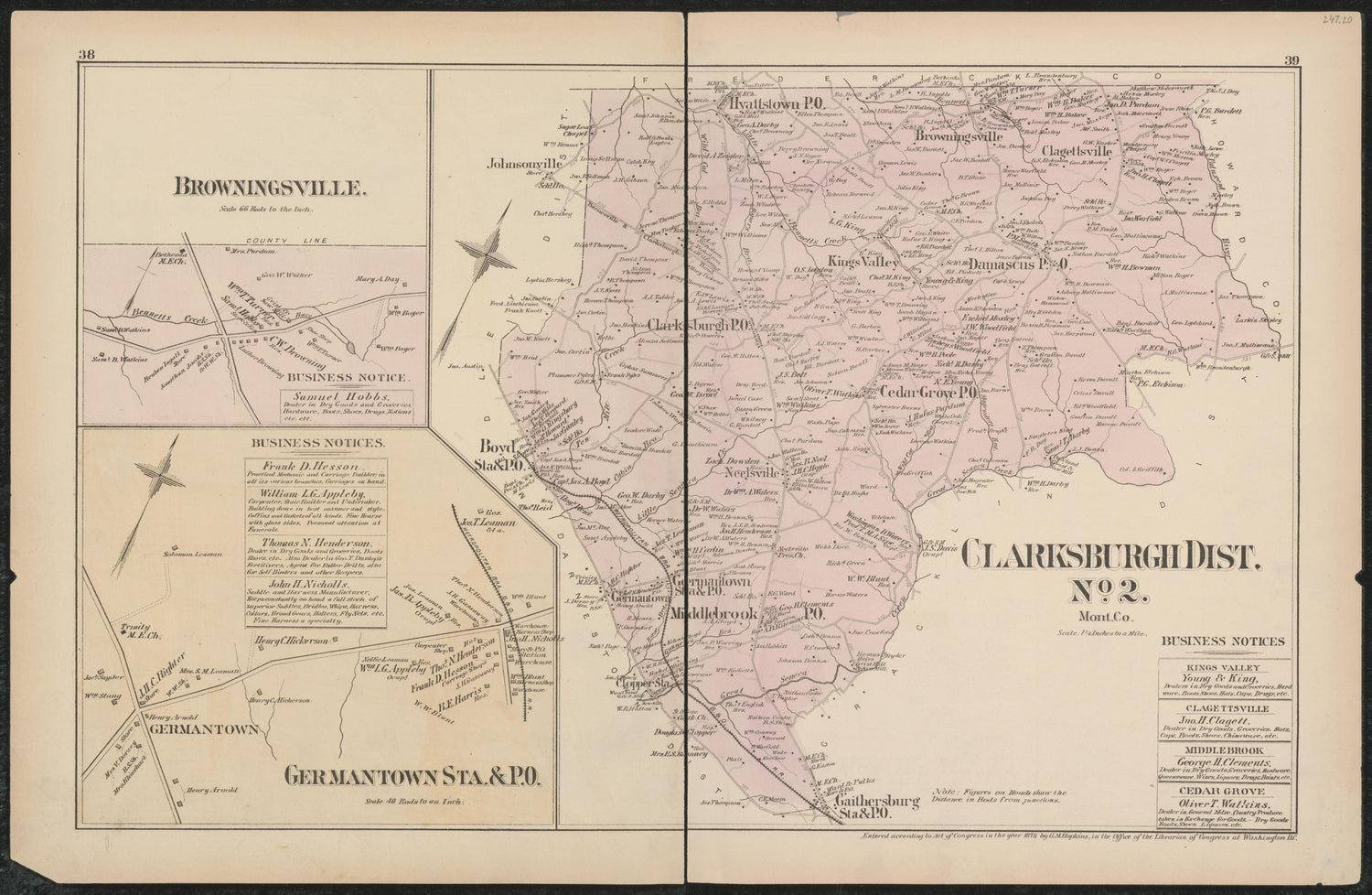Image 25 of Atlas of Fifteen Miles Around Washington, Including the Counties of Fairfax and Alexandria, Virginia (maps Only) from Atlas of Fifteen Miles Around Washington, Including the Counties of Fairfax and Alexandria, Virginia 1879 by Relic Map Company
