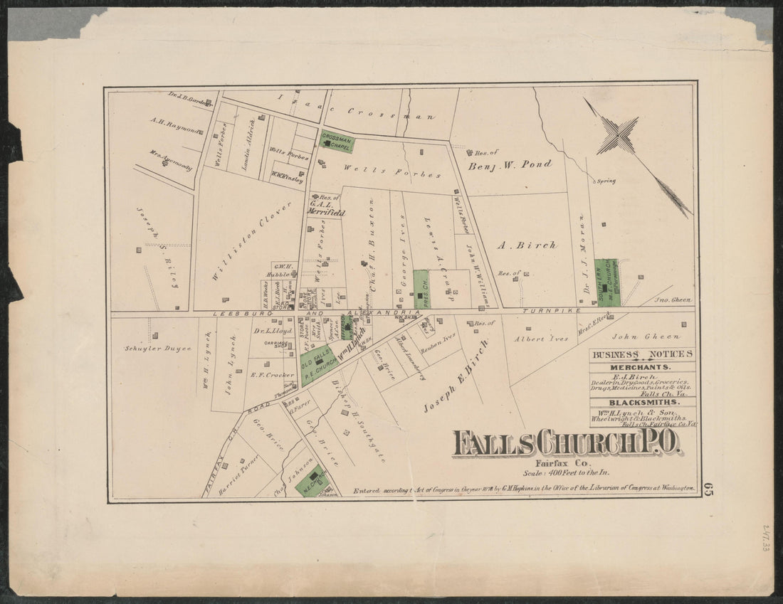 Image 45 of Atlas of Fifteen Miles Around Washington, Including the Counties of Fairfax and Alexandria, Virginia (maps Only) from Atlas of Fifteen Miles Around Washington, Including the Counties of Fairfax and Alexandria, Virginia 1879 by Relic Map Company