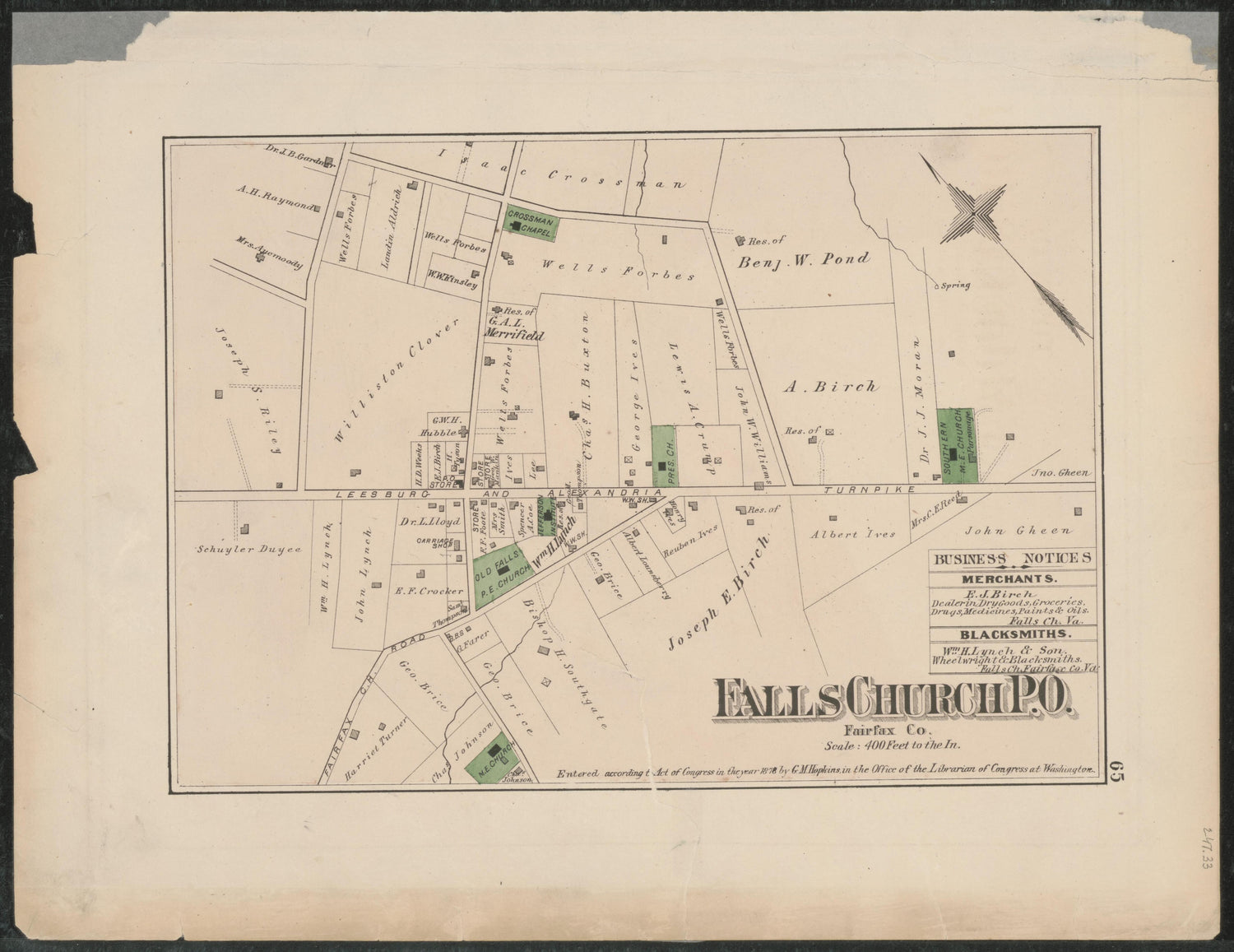 Image 45 of Atlas of Fifteen Miles Around Washington, Including the Counties of Fairfax and Alexandria, Virginia (maps Only) from Atlas of Fifteen Miles Around Washington, Including the Counties of Fairfax and Alexandria, Virginia 1879 by Relic Map Company