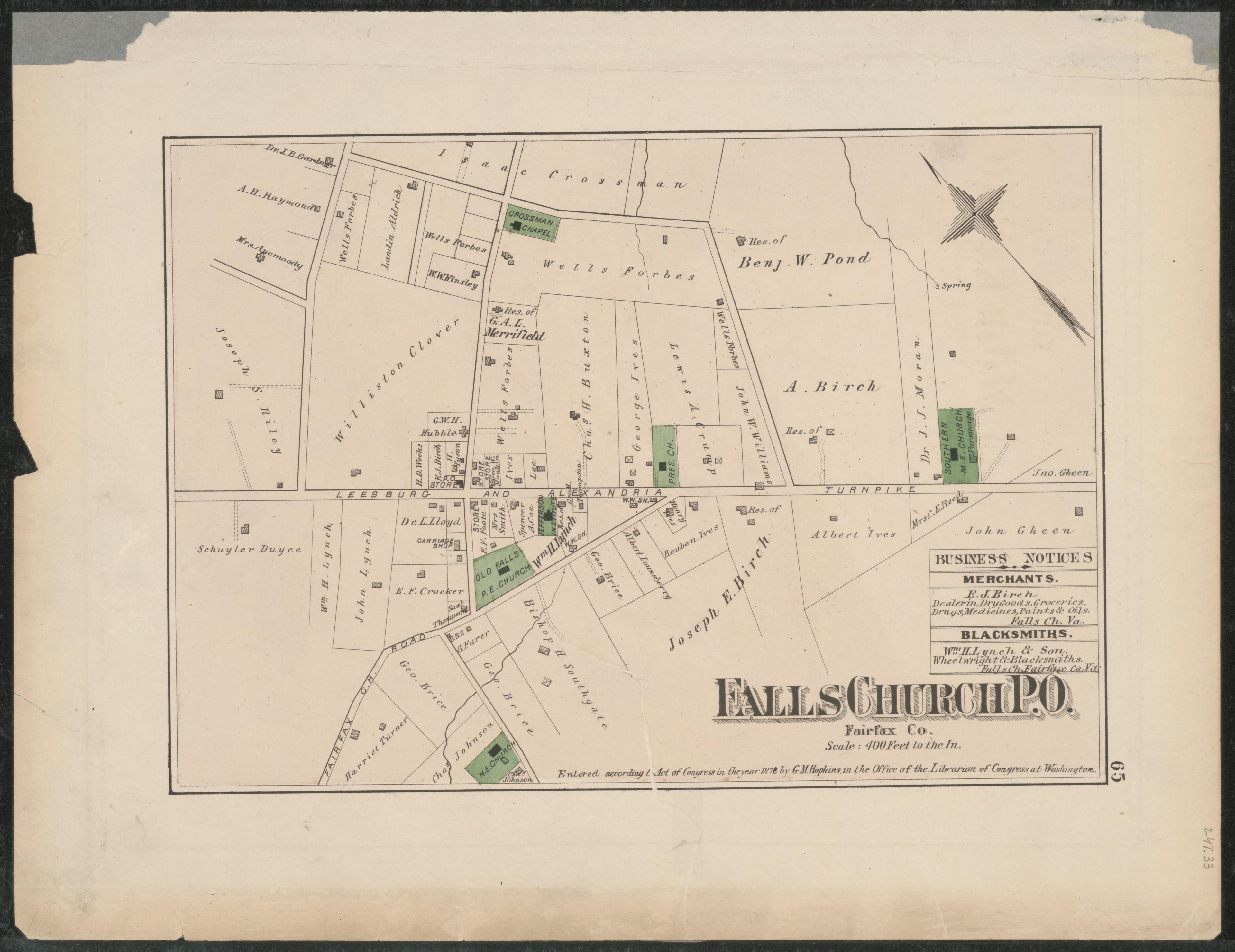 Image 45 of Atlas of Fifteen Miles Around Washington, Including the Counties of Fairfax and Alexandria, Virginia (maps Only) from Atlas of Fifteen Miles Around Washington, Including the Counties of Fairfax and Alexandria, Virginia 1879 by Relic Map Company