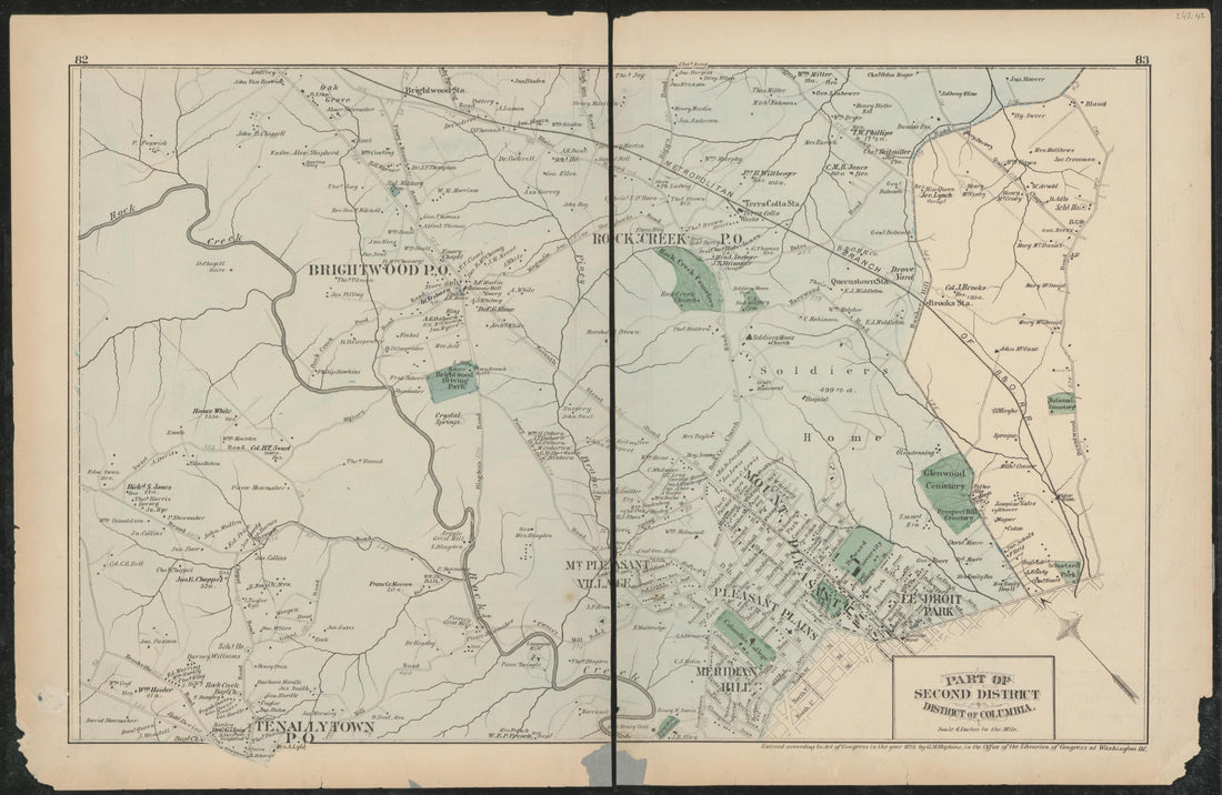 Image 57 of Atlas of Fifteen Miles Around Washington, Including the Counties of Fairfax and Alexandria, Virginia (maps Only) from Atlas of Fifteen Miles Around Washington, Including the Counties of Fairfax and Alexandria, Virginia 1879 by Relic Map Company