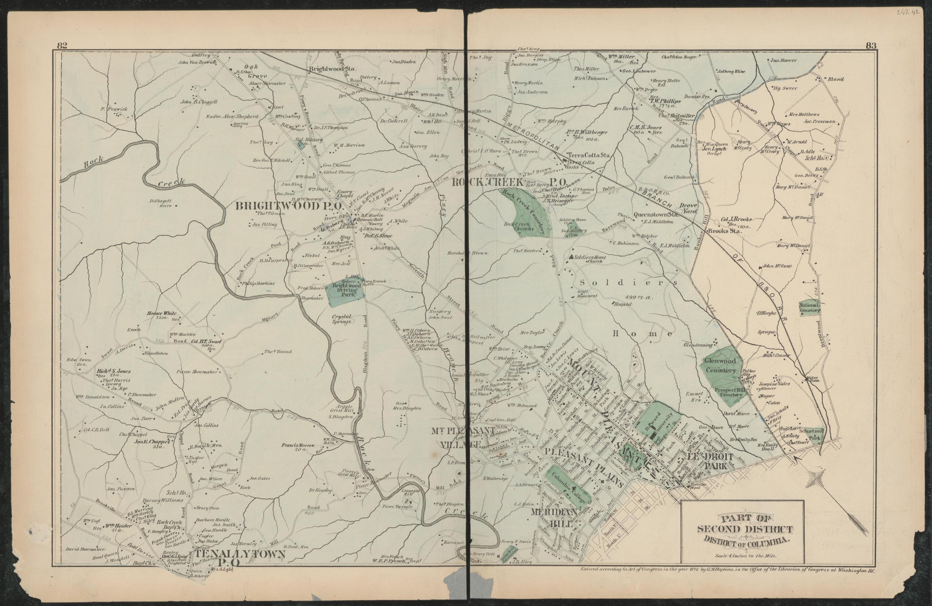 Image 57 of Atlas of Fifteen Miles Around Washington, Including the Counties of Fairfax and Alexandria, Virginia (maps Only) from Atlas of Fifteen Miles Around Washington, Including the Counties of Fairfax and Alexandria, Virginia 1879 by Relic Map Company