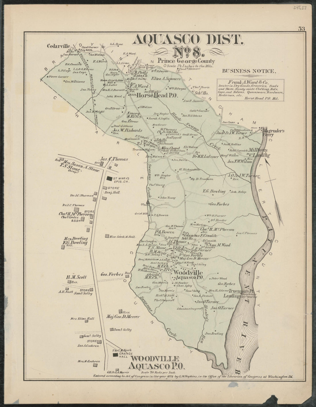 Image 36 of Atlas of Fifteen Miles Around Washington, Including the Counties of Fairfax and Alexandria, Virginia (maps Only) from Atlas of Fifteen Miles Around Washington, Including the Counties of Fairfax and Alexandria, Virginia 1879 by Relic Map Company