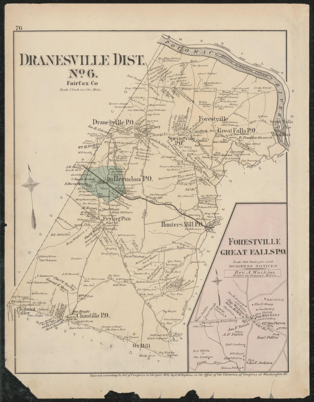 Image 52 of Atlas of Fifteen Miles Around Washington, Including the Counties of Fairfax and Alexandria, Virginia (maps Only) from Atlas of Fifteen Miles Around Washington, Including the Counties of Fairfax and Alexandria, Virginia 1879 by Relic Map Company