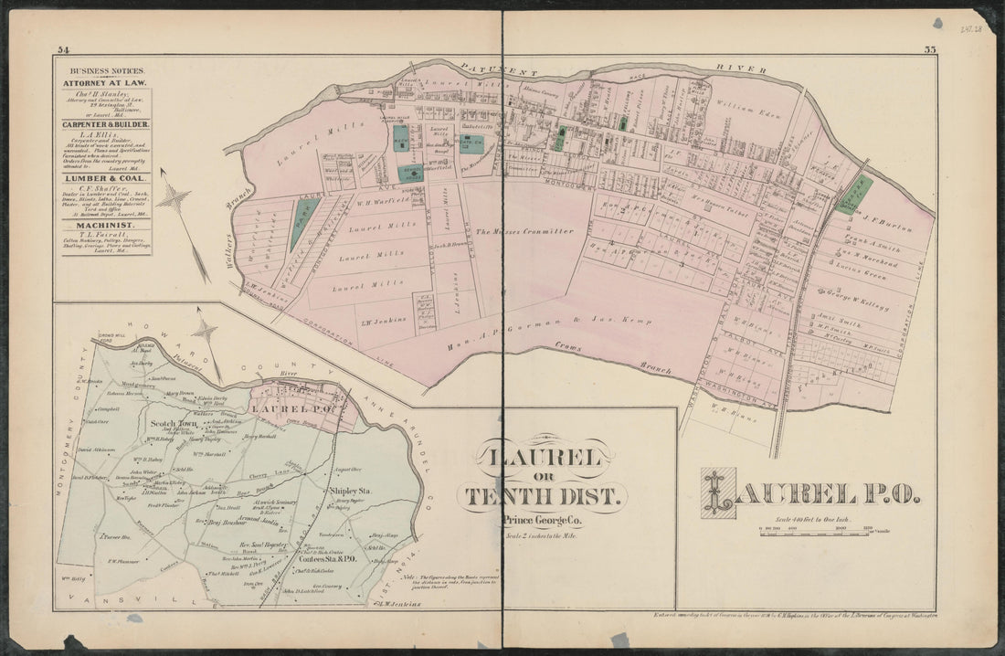 Image 37 of Atlas of Fifteen Miles Around Washington, Including the Counties of Fairfax and Alexandria, Virginia (maps Only) from Atlas of Fifteen Miles Around Washington, Including the Counties of Fairfax and Alexandria, Virginia 1879 by Relic Map Company