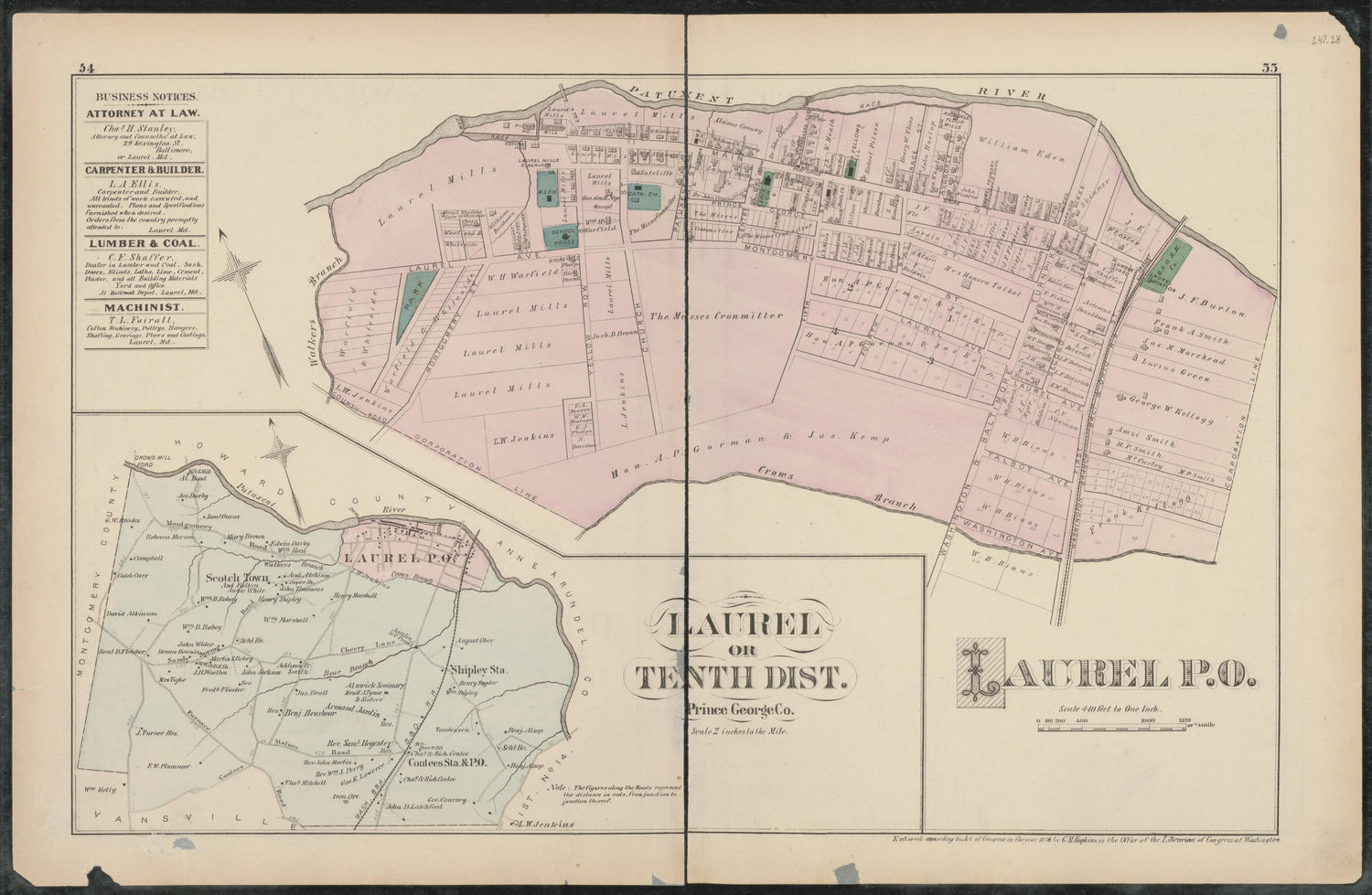 Image 37 of Atlas of Fifteen Miles Around Washington, Including the Counties of Fairfax and Alexandria, Virginia (maps Only) from Atlas of Fifteen Miles Around Washington, Including the Counties of Fairfax and Alexandria, Virginia 1879 by Relic Map Company
