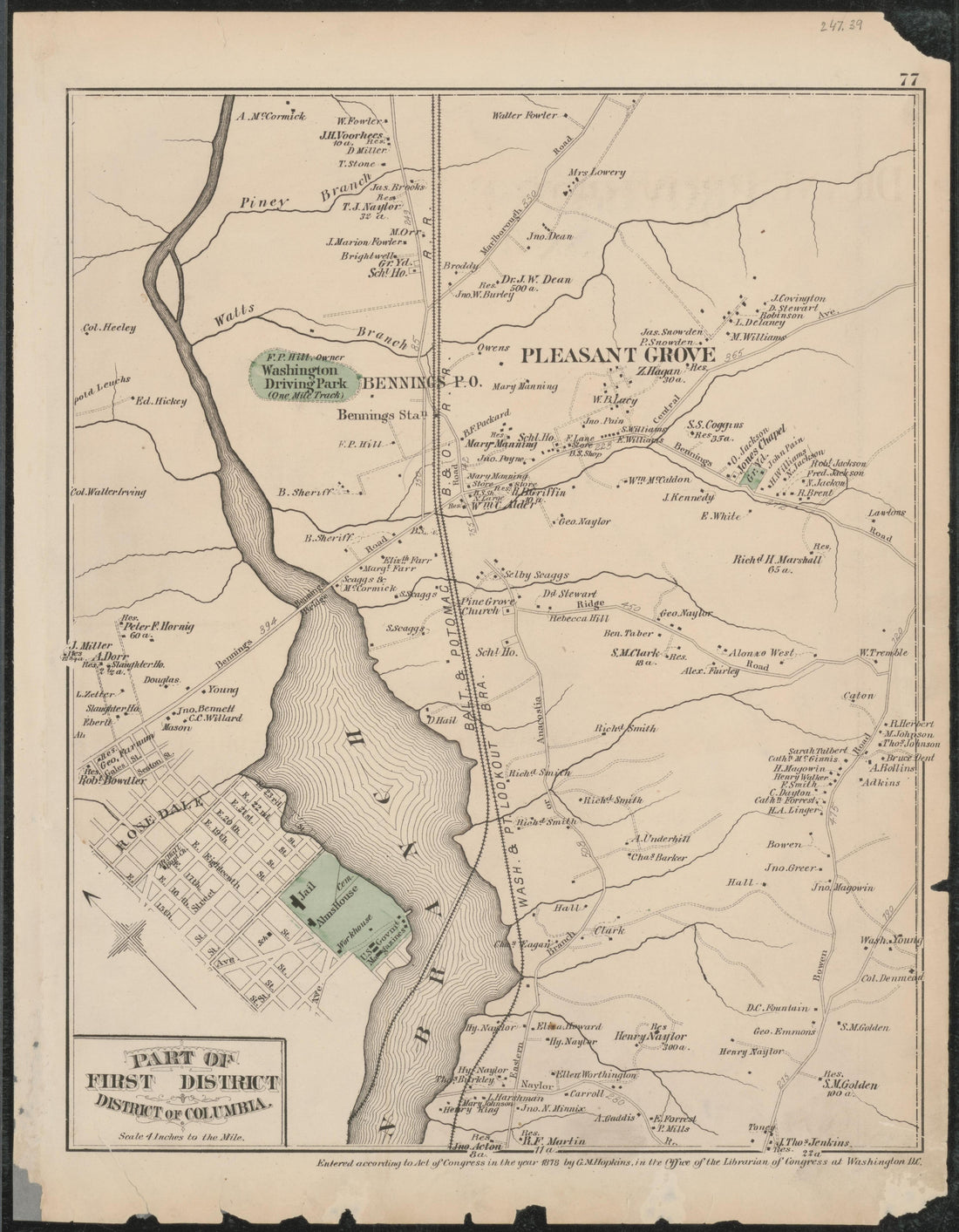 Image 53 of Atlas of Fifteen Miles Around Washington, Including the Counties of Fairfax and Alexandria, Virginia (maps Only) from Atlas of Fifteen Miles Around Washington, Including the Counties of Fairfax and Alexandria, Virginia 1879 by Relic Map Company